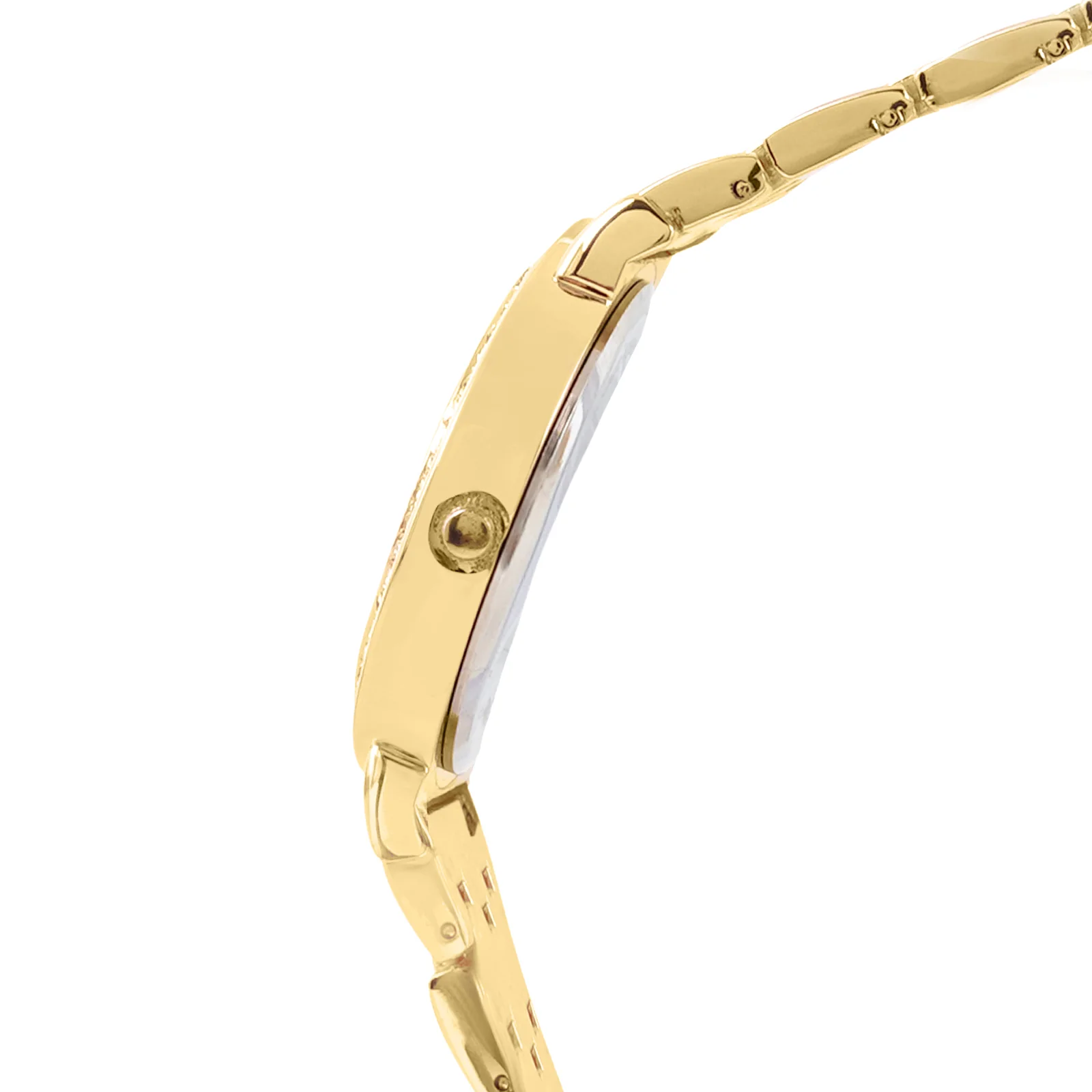 Moonlight Gold Medium Rhinestone Dial Linked Chain Strap Women's Watch - Image 5