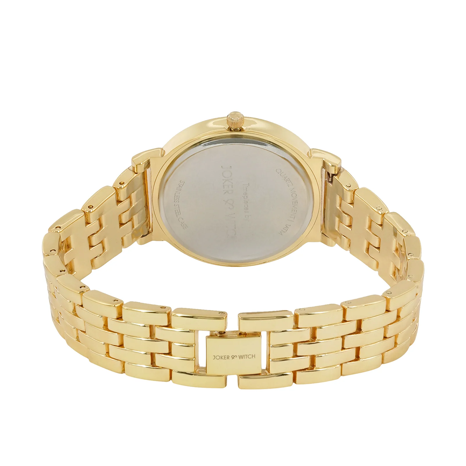 Moonlight Gold Medium Rhinestone Dial Linked Chain Strap Women's Watch - Image 6