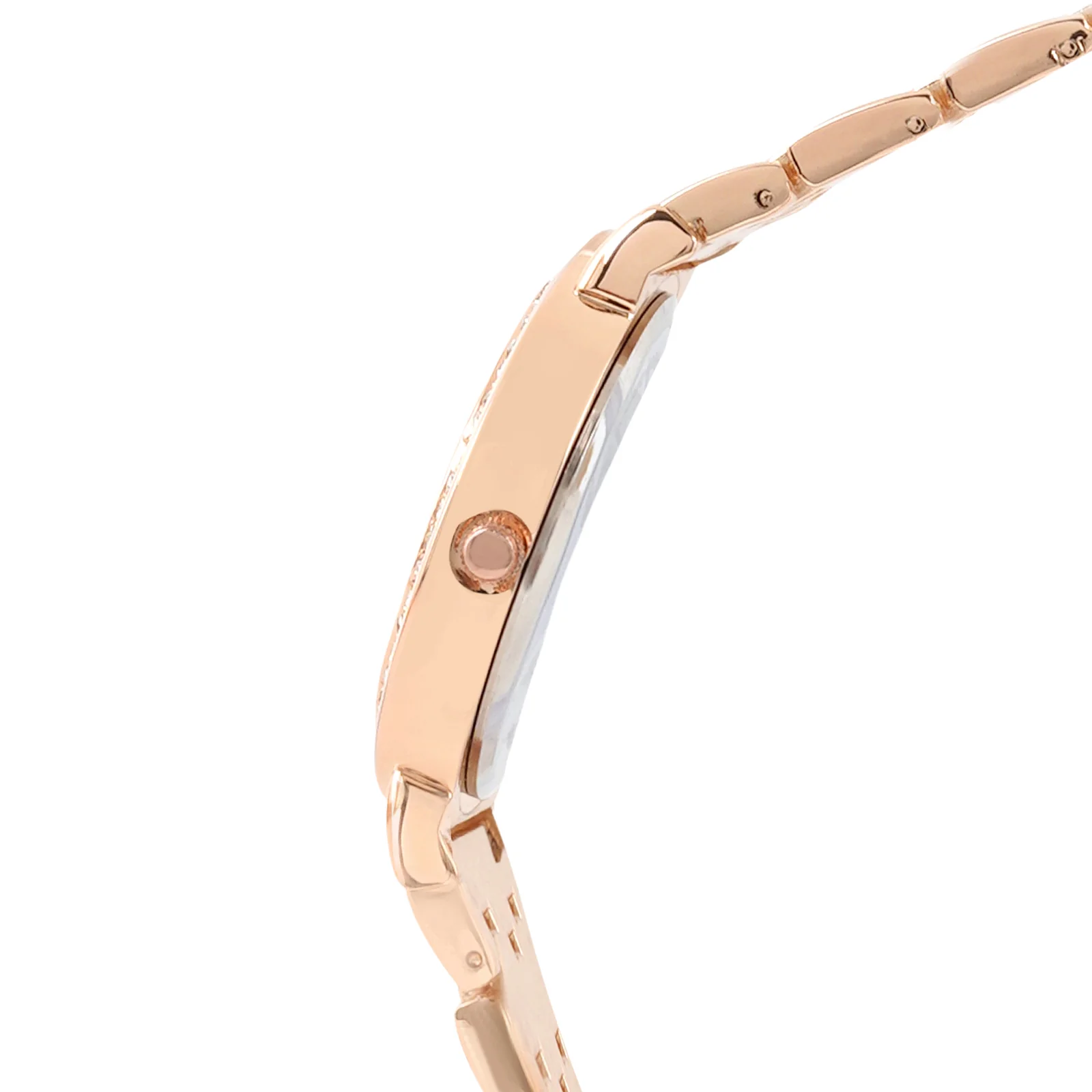 Moonlight Rose Gold Medium Rhinestone Dial Linked Chain Strap Women's Watch - Image 5
