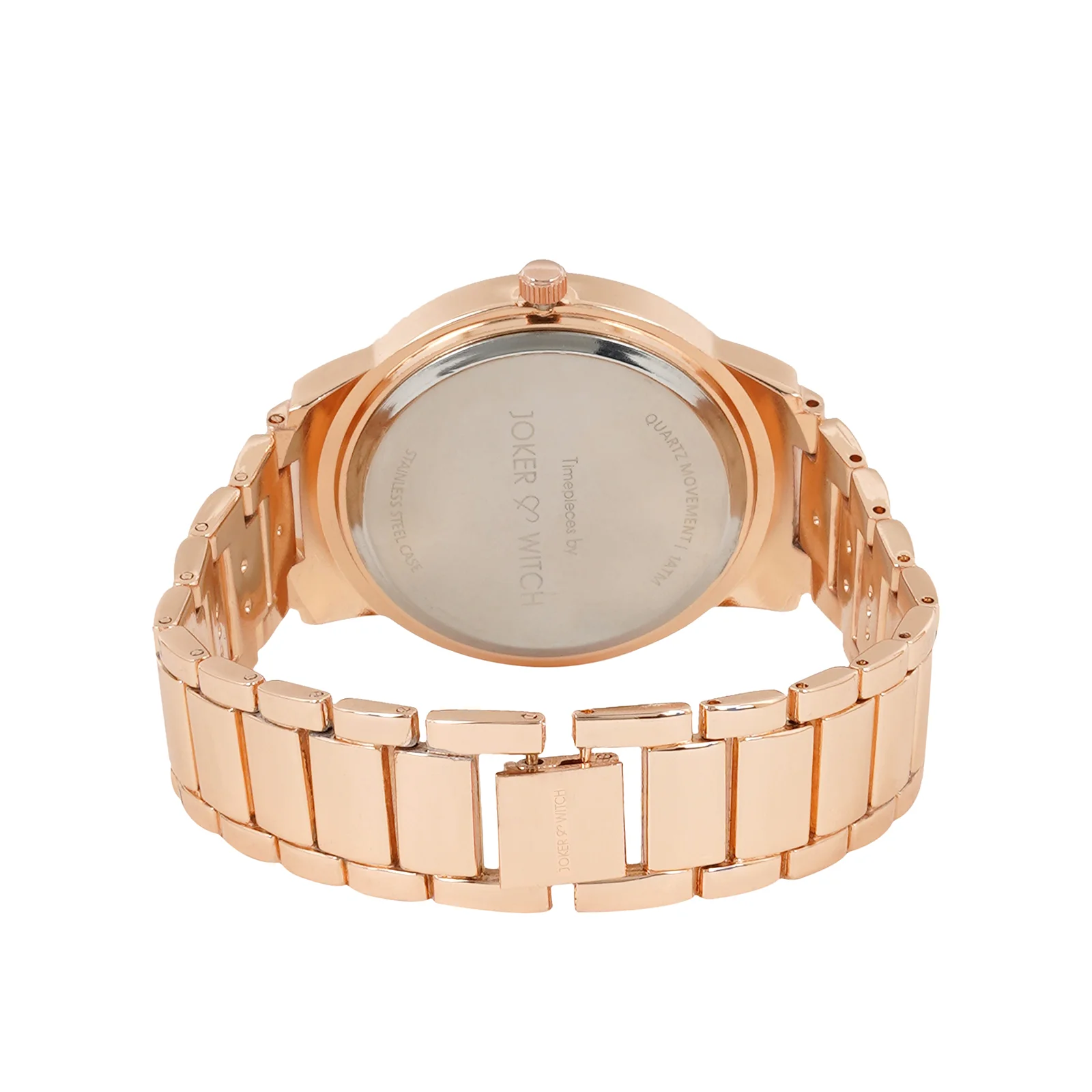 Moonlight Rose Gold Medium Rhinestone Dial Linked Chain Strap Women's Watch - Image 6