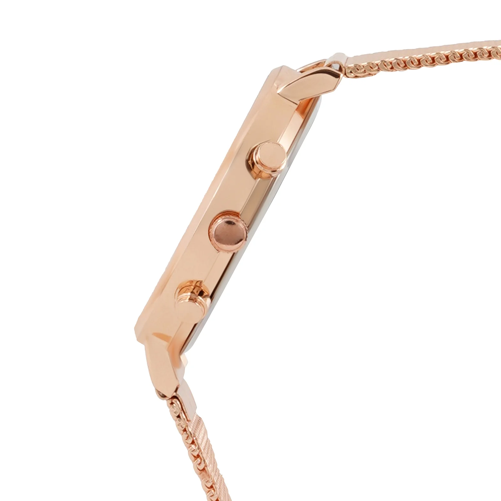 Moscow White Large Dial Rose Gold Mesh Strap Women's Watch - Image 5