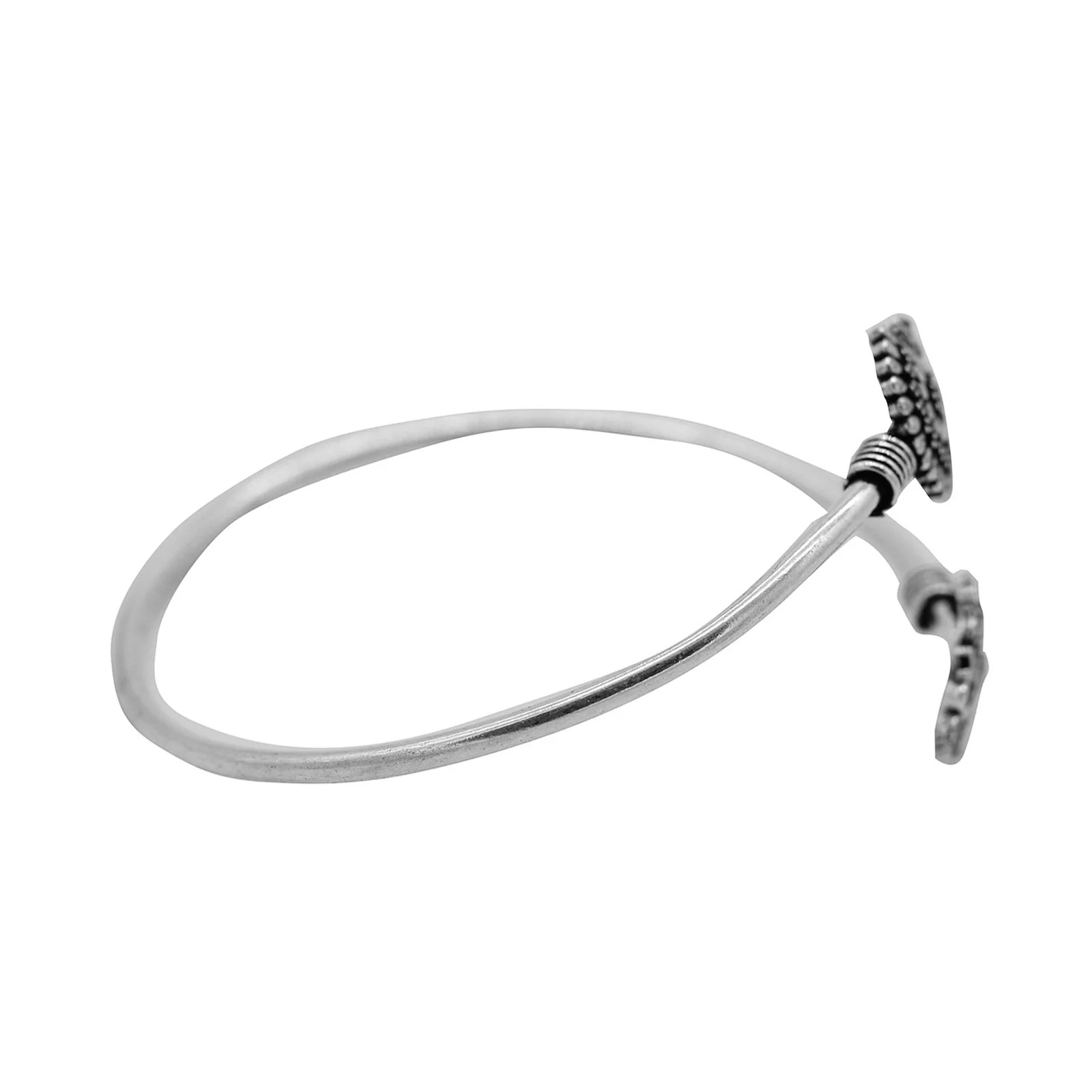 Mrag Silver Oxidized  Bracelet Cuff - Image 5