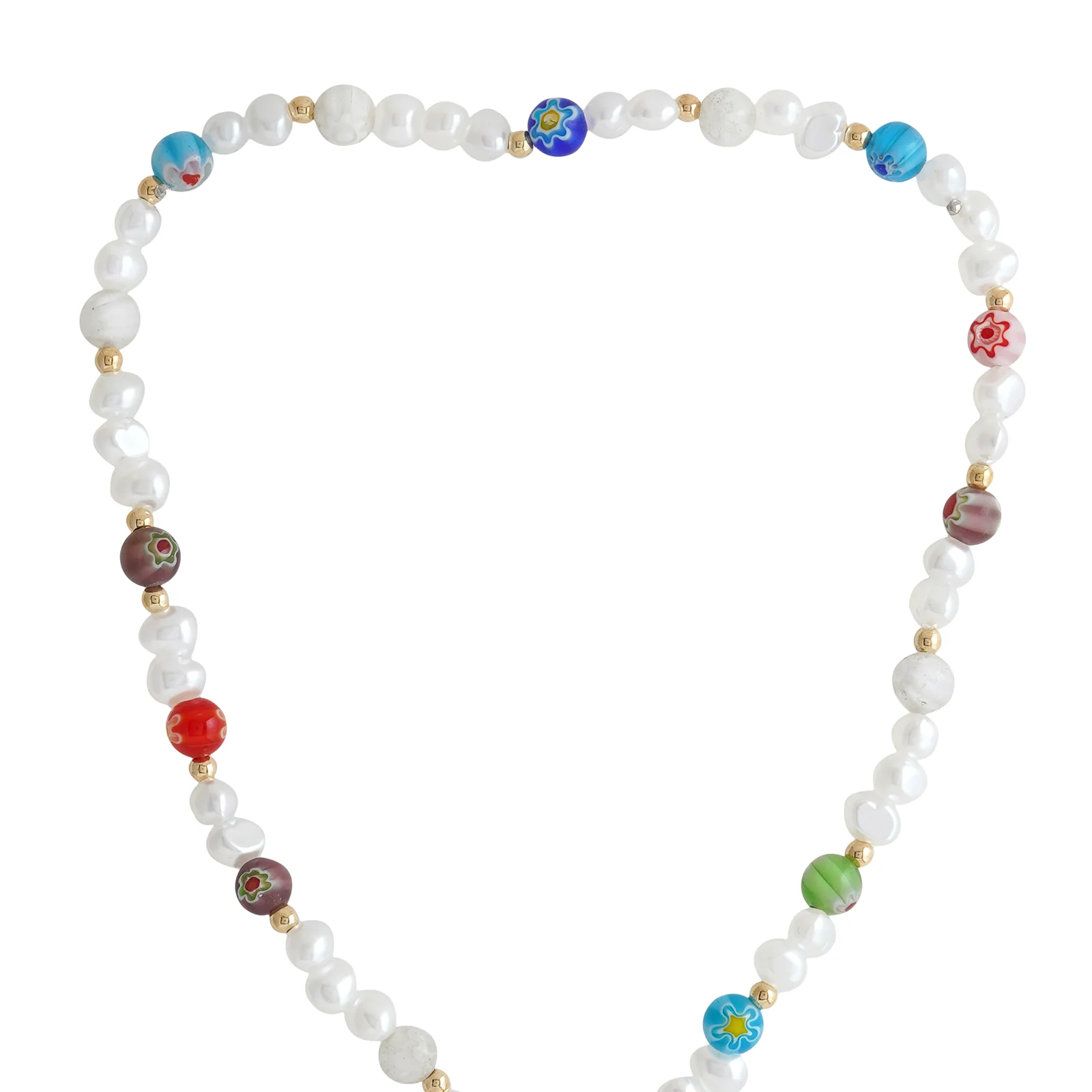 Multicolour Polished Pearl Necklace - Image 4