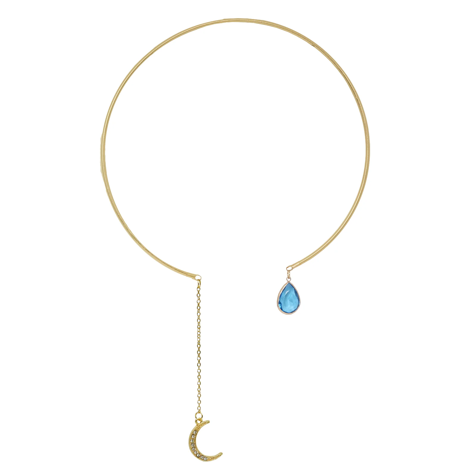 Mystic Moon Charm Gold Necklace - Image 3