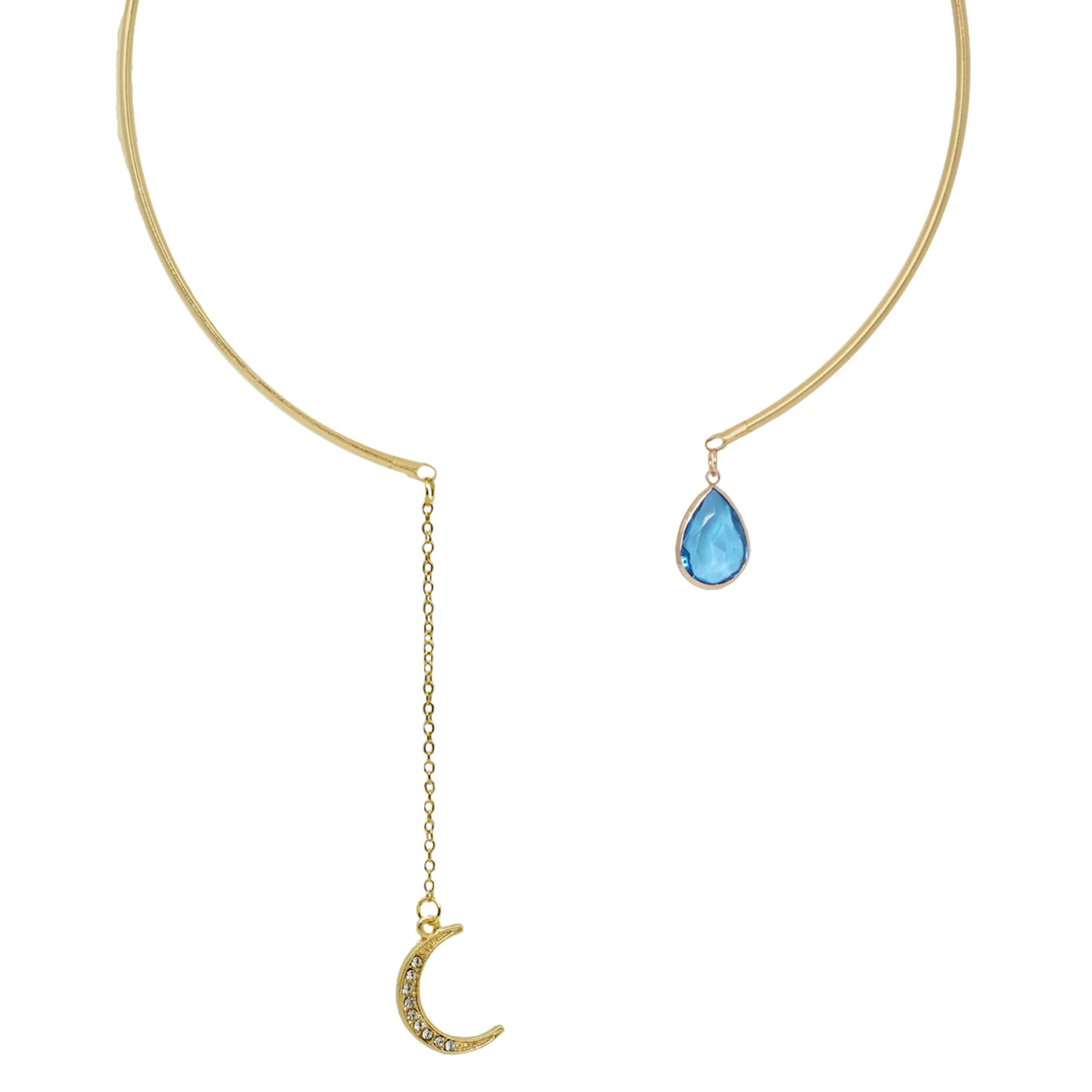 Mystic Moon Charm Gold Necklace - Image 4
