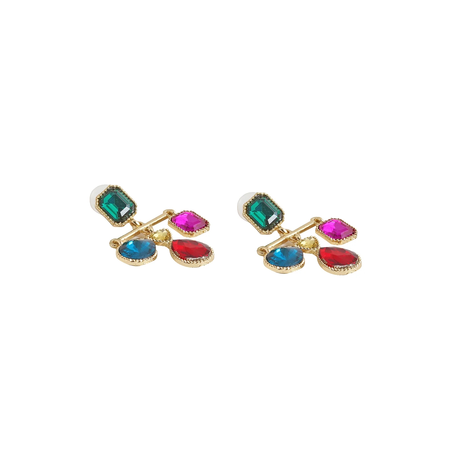Nadine Multicolour Gem Earrings - Image 5