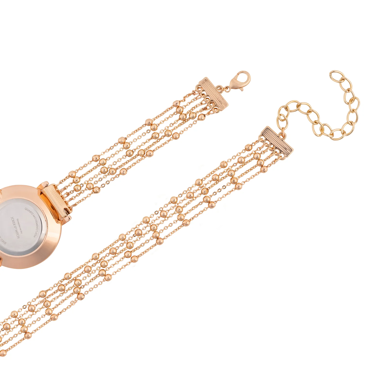 Nami Black Medium Dial Rose Gold Chain Wrap Around Strap Women's Watch - Image 6