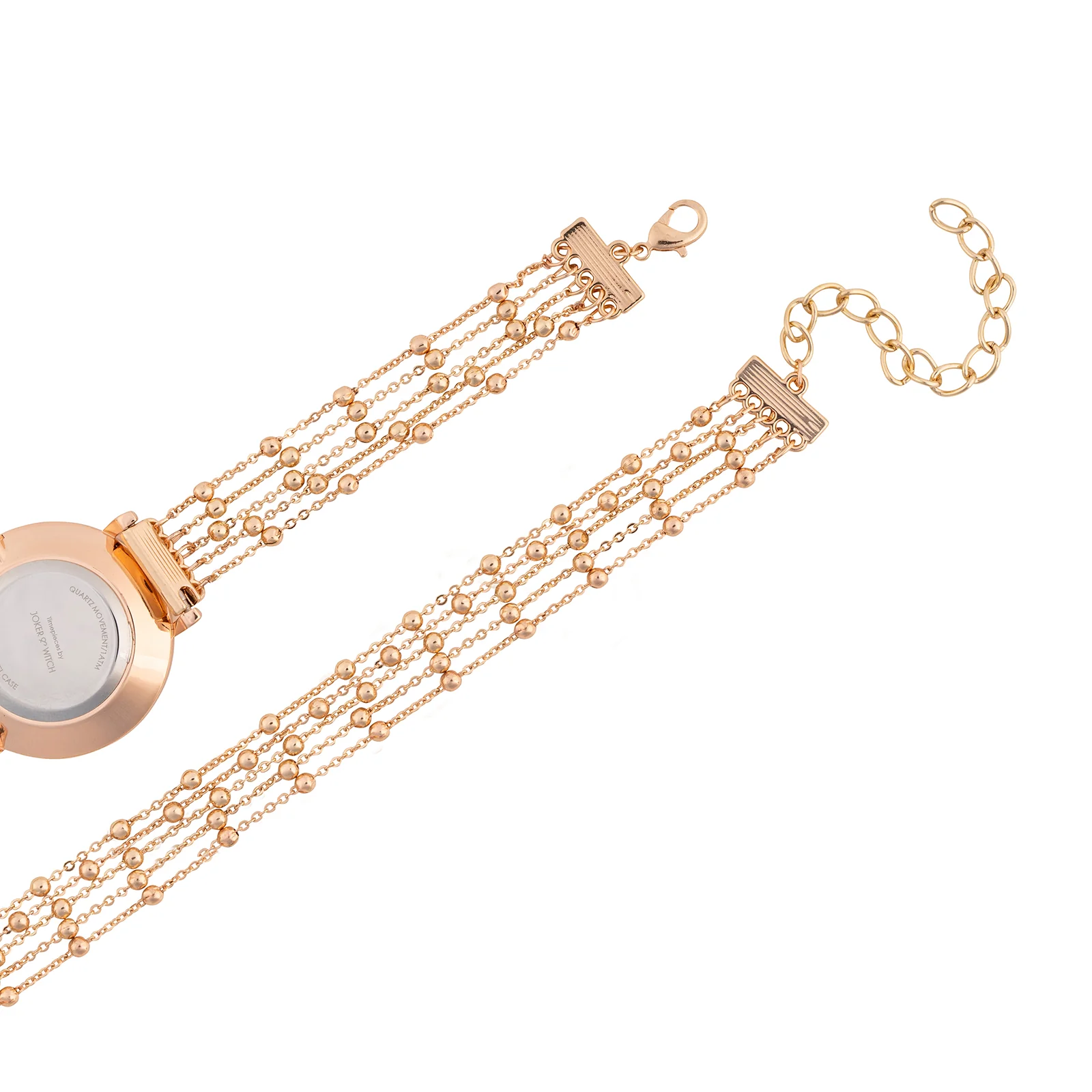 Nami White Medium Dial Rose Gold Chain Wrap Around Strap Women's Watch - Image 6