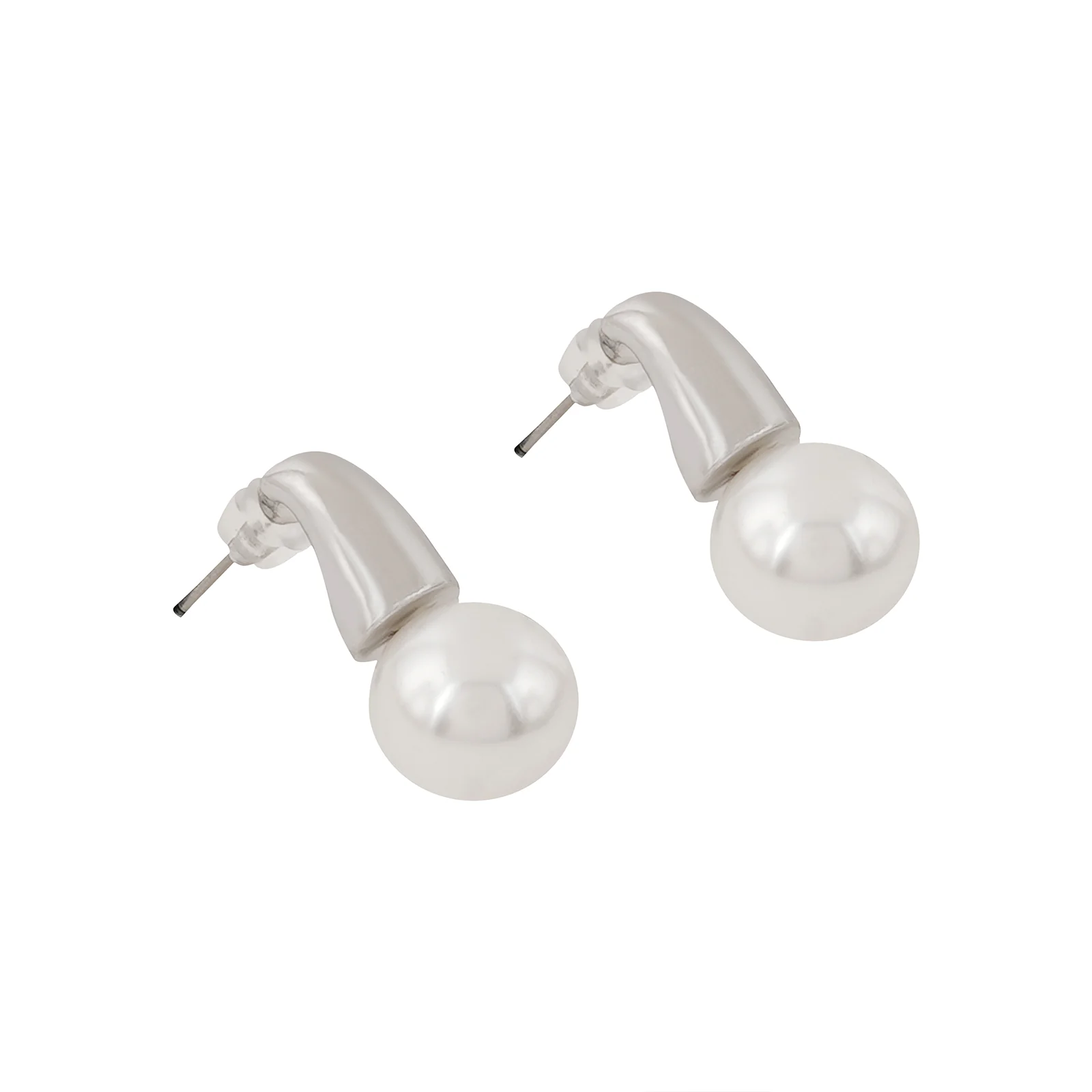 Nari White & Silver Earrings - Image 4