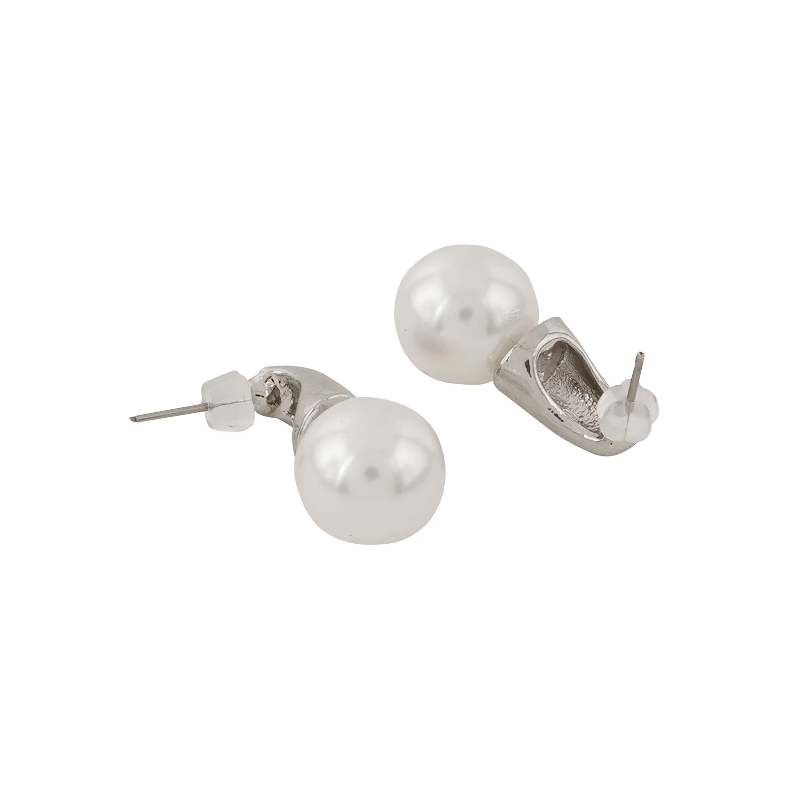 Nari White & Silver Earrings - Image 5