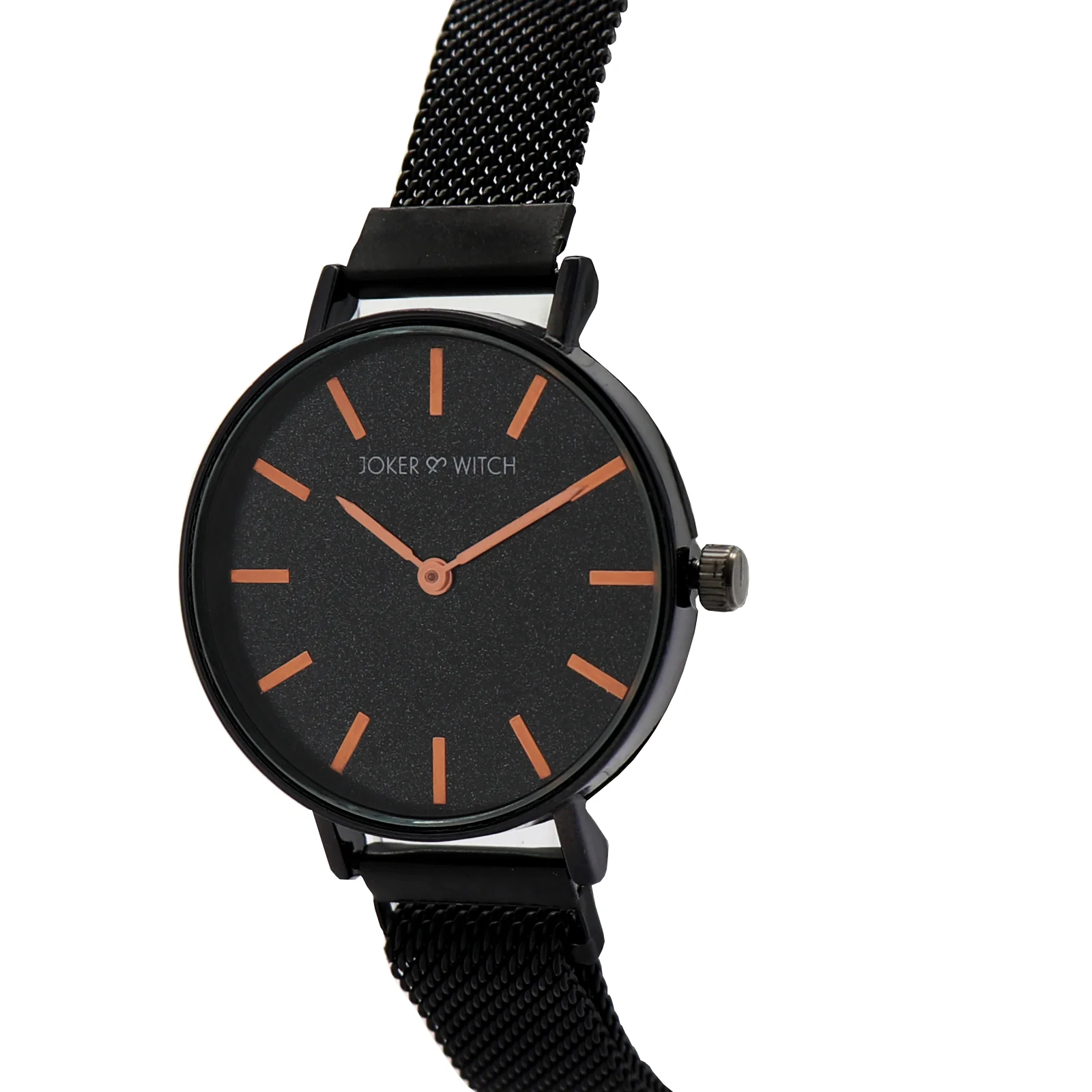 Natalie Rose Gold Black Medium Dial Magnetic Strap Women's Watch - Image 2
