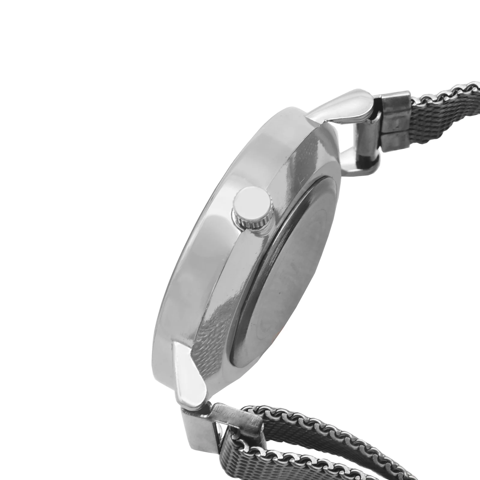 Natalie Black Medium Dial Silver Magnetic Strap Women's Watch - Image 4