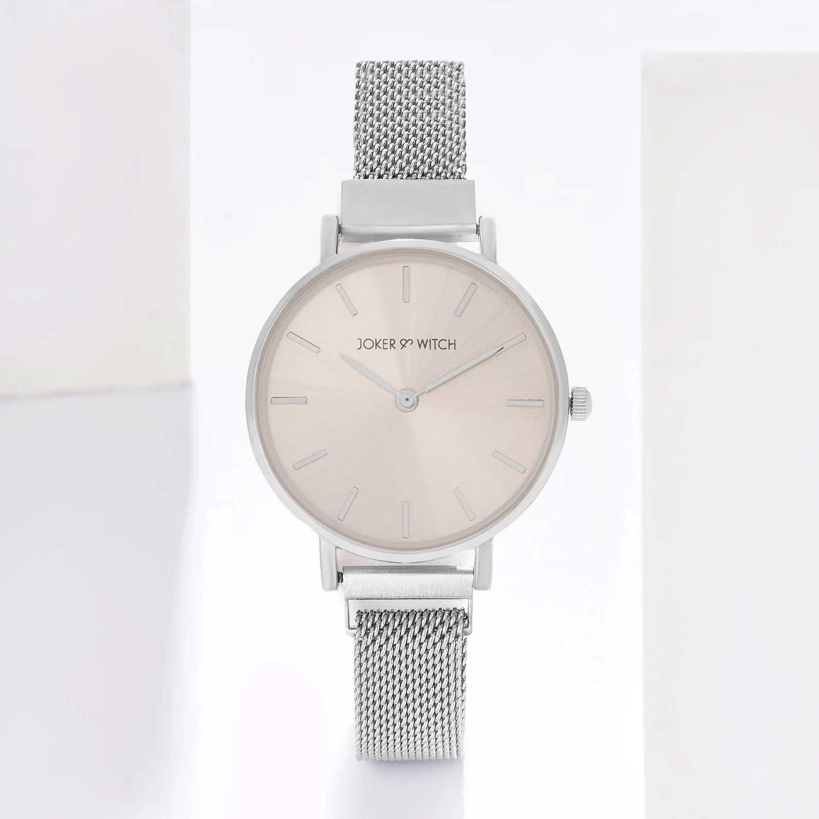 Natalie Pink Medium Dial Silver Magnetic Strap Women's Watch - Image 2