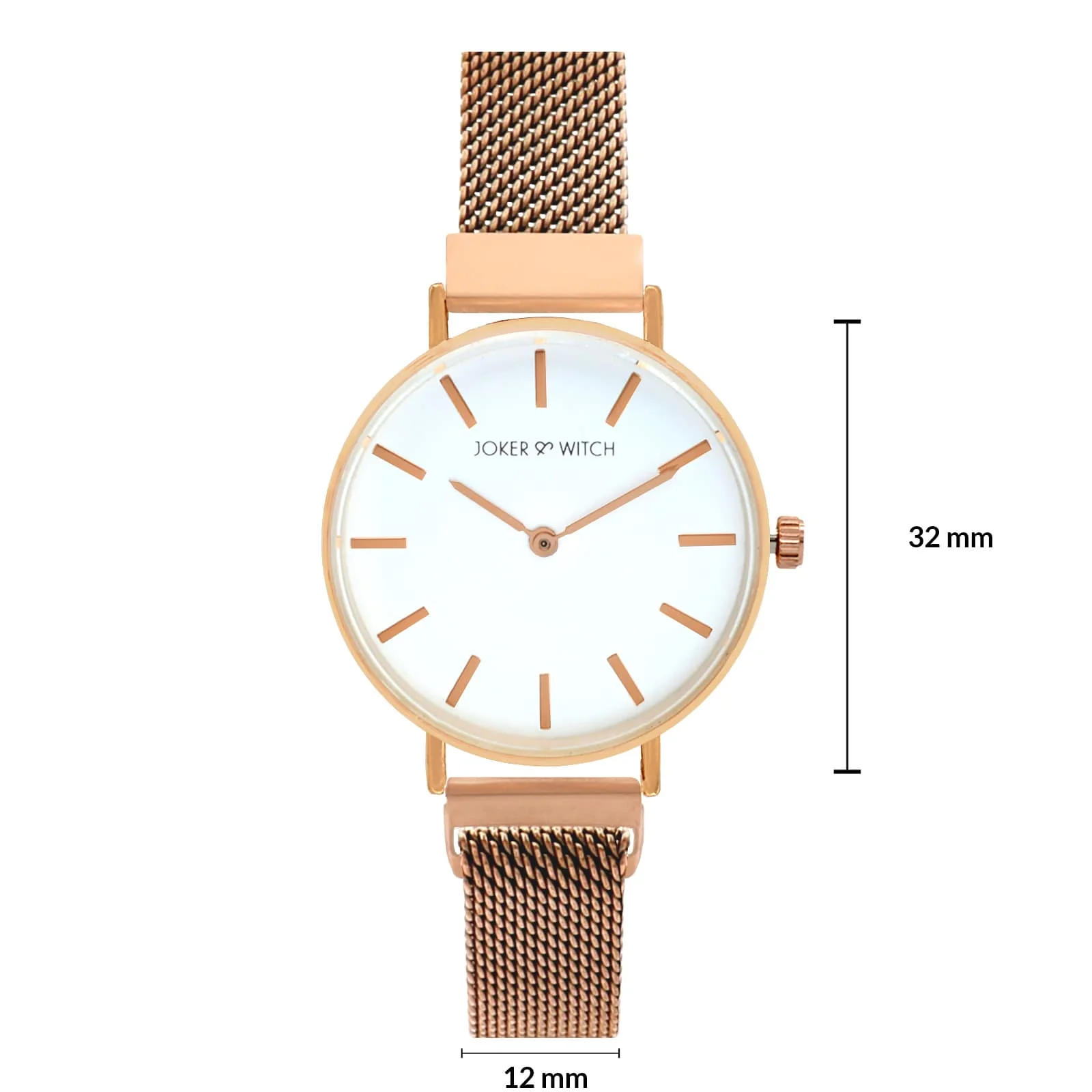 Natalie White Medium Dial Rose Gold Magnetic Strap Women's Watch - Image 6