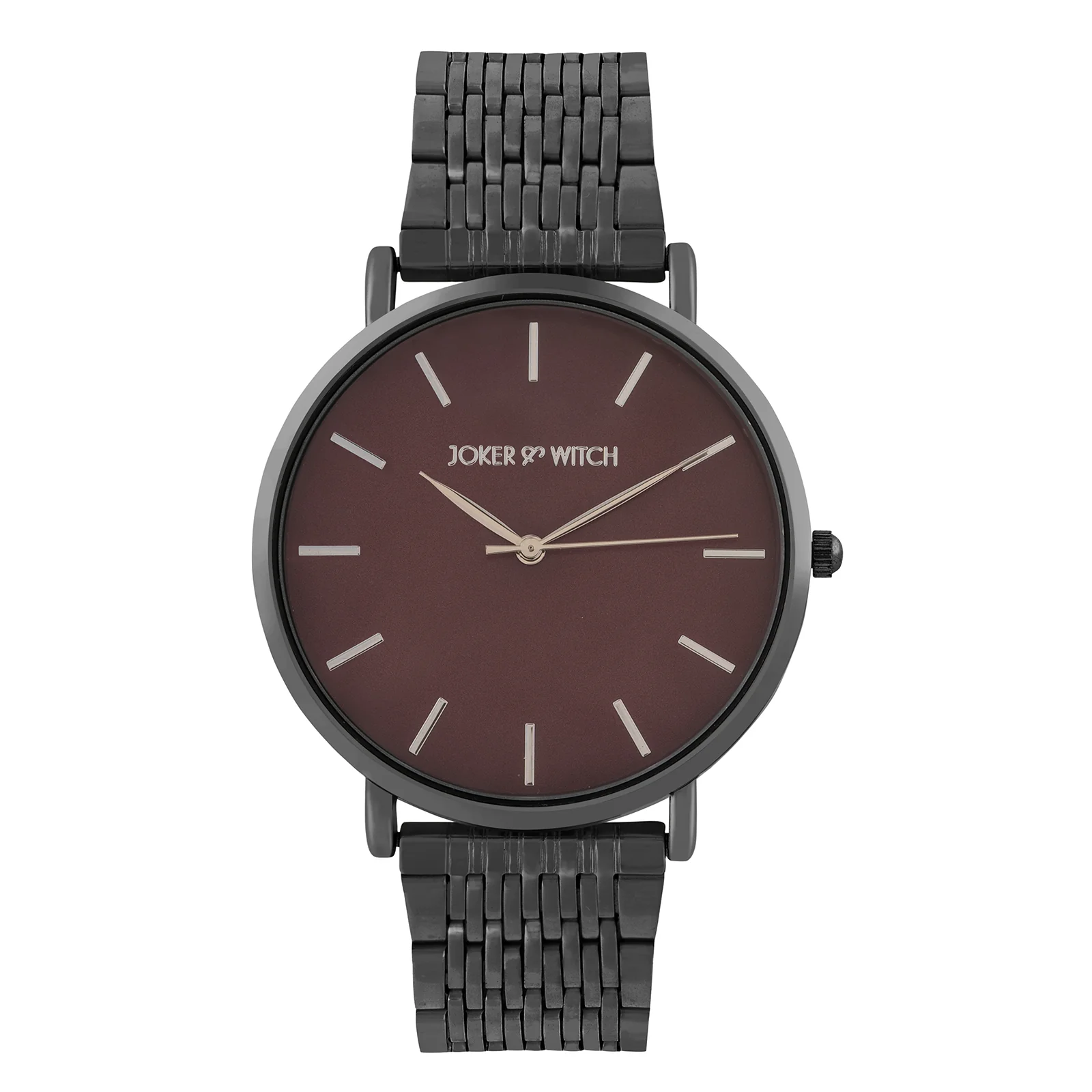 Nebula Taupe Large Dial Black Linked Chain Strap Women's Watch - Image 3