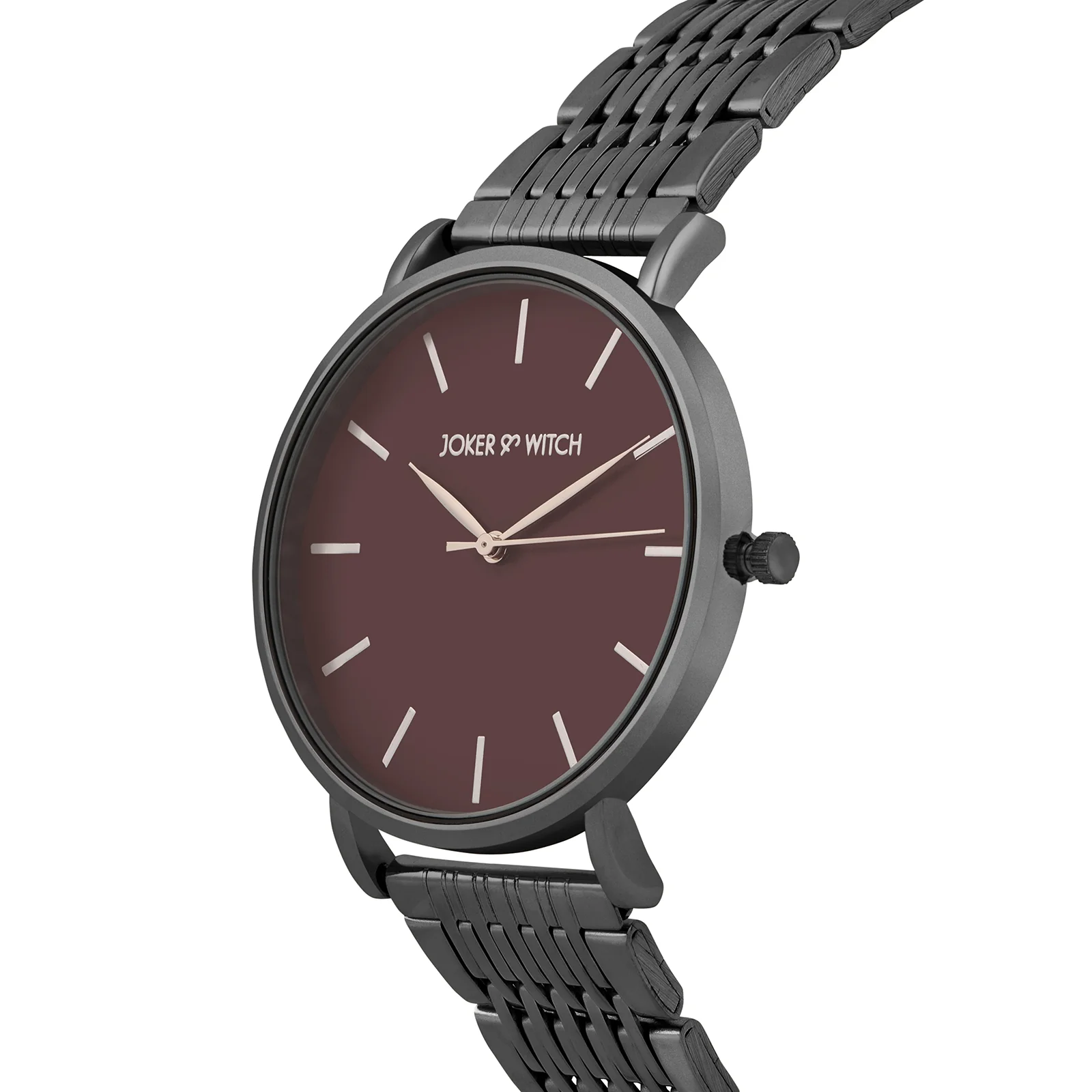 Nebula Taupe Large Dial Black Linked Chain Strap Women's Watch - Image 4