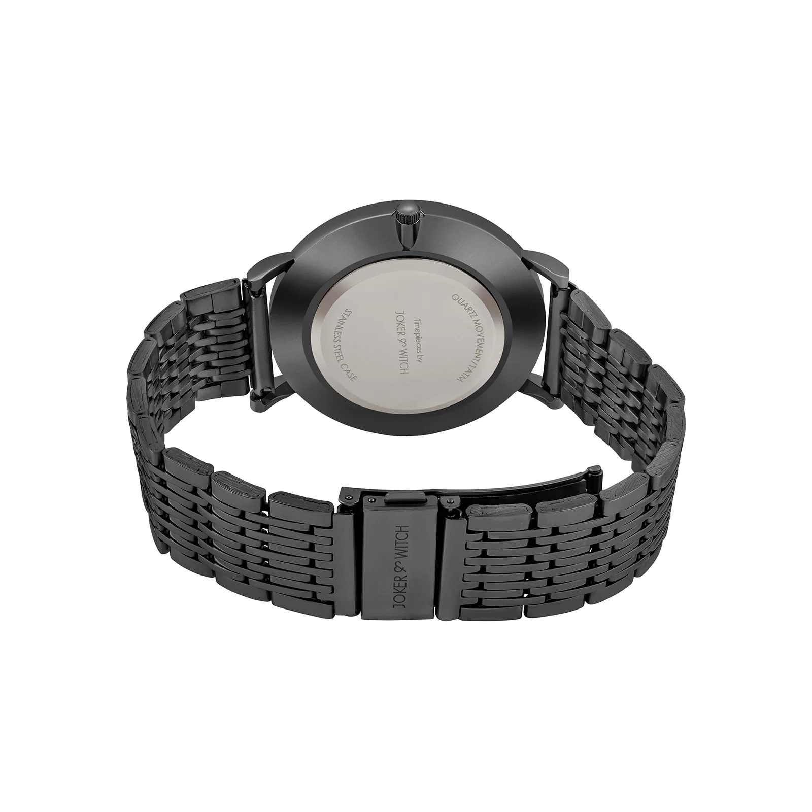 Nebula Taupe Large Dial Black Linked Chain Strap Women's Watch - Image 6