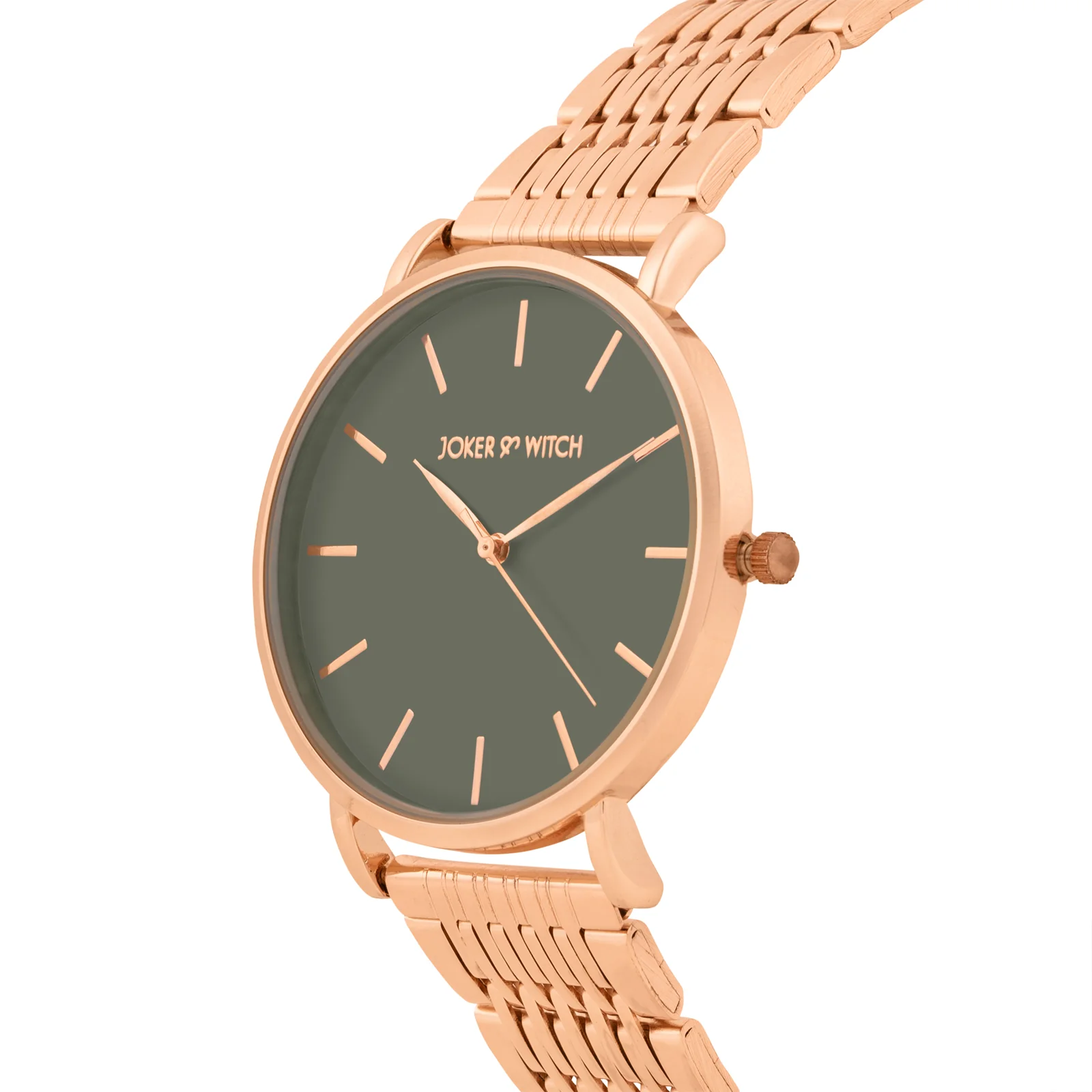 Nebula Grey Large Dial Rose Gold Linked Chain Strap Women's Watch - Image 4