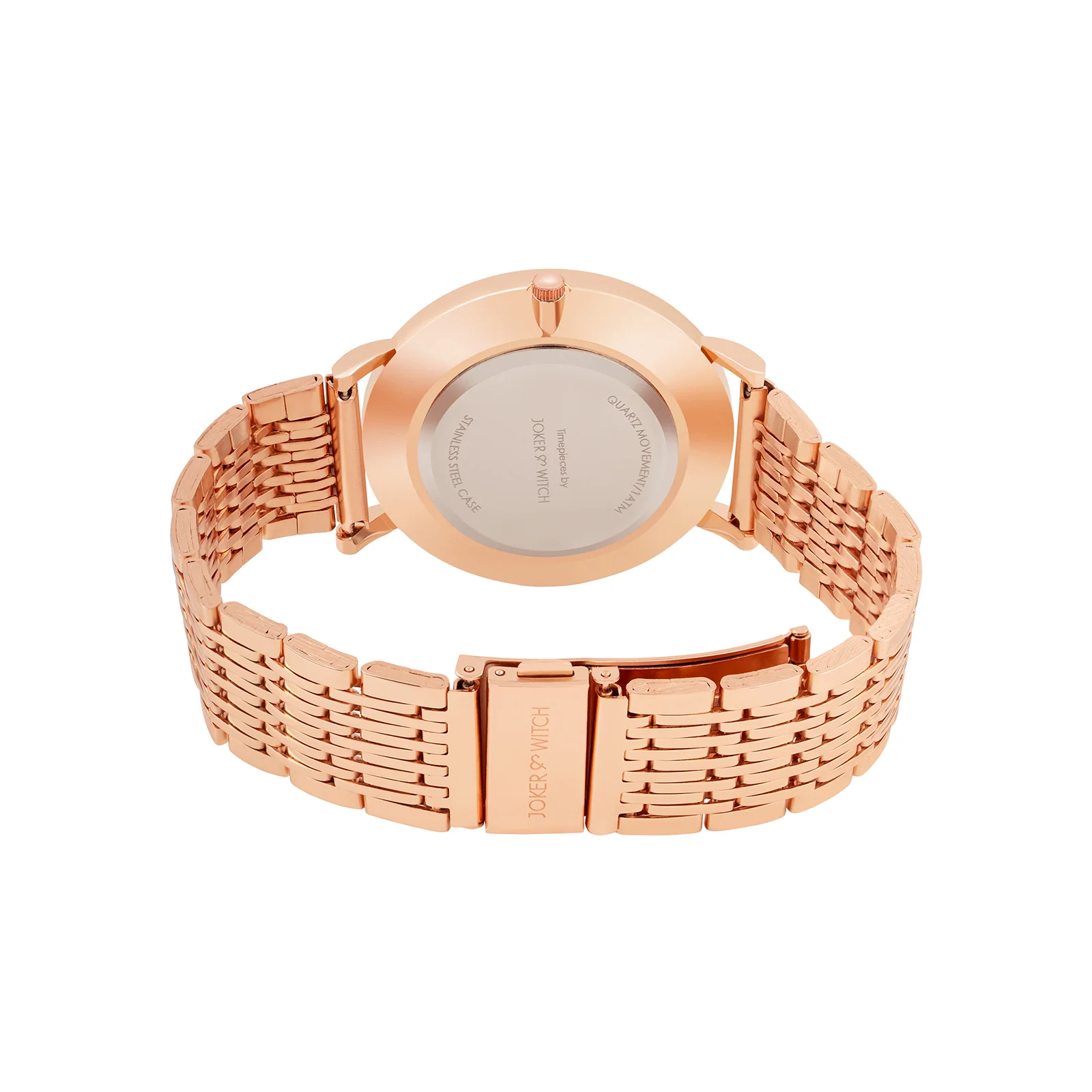 Nebula Maroon Large Dial Rose Gold Linked Chain Strap Women's Watch - Image 6
