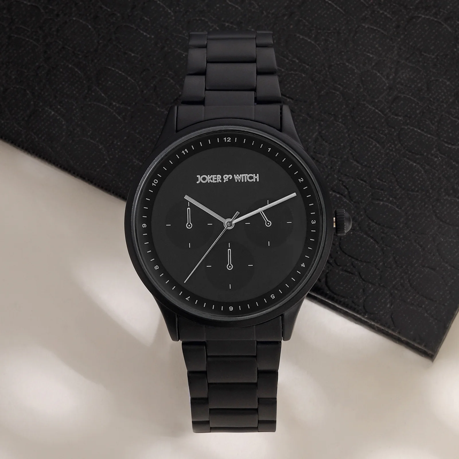 Nexus Black Large Dial Linked Chain Strap Men's Watch - Image 3