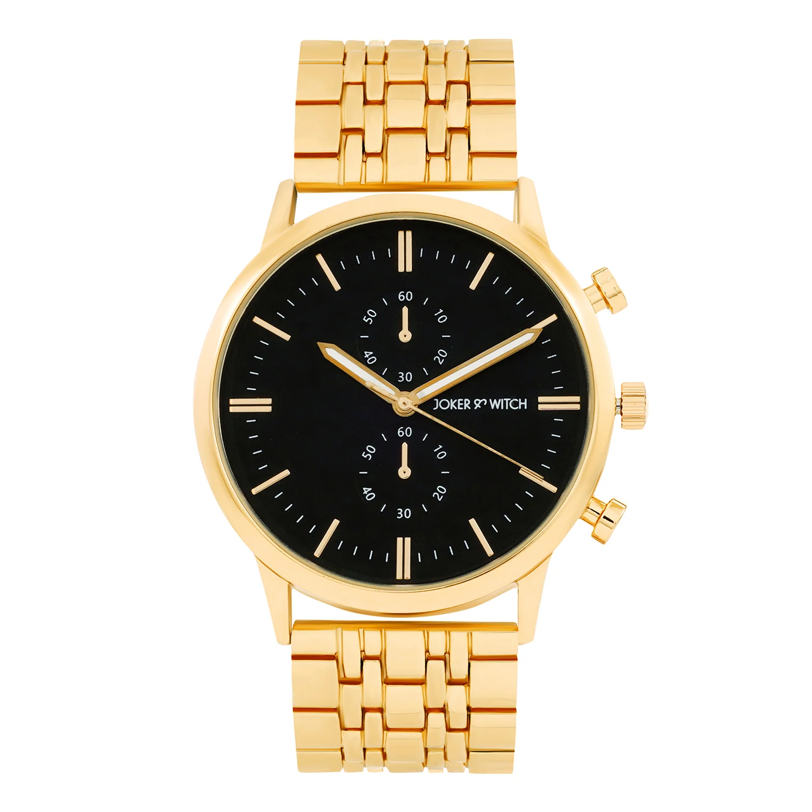 Niko Black Large Dial Gold Linked Chain Strap Men's Watch - Image 3