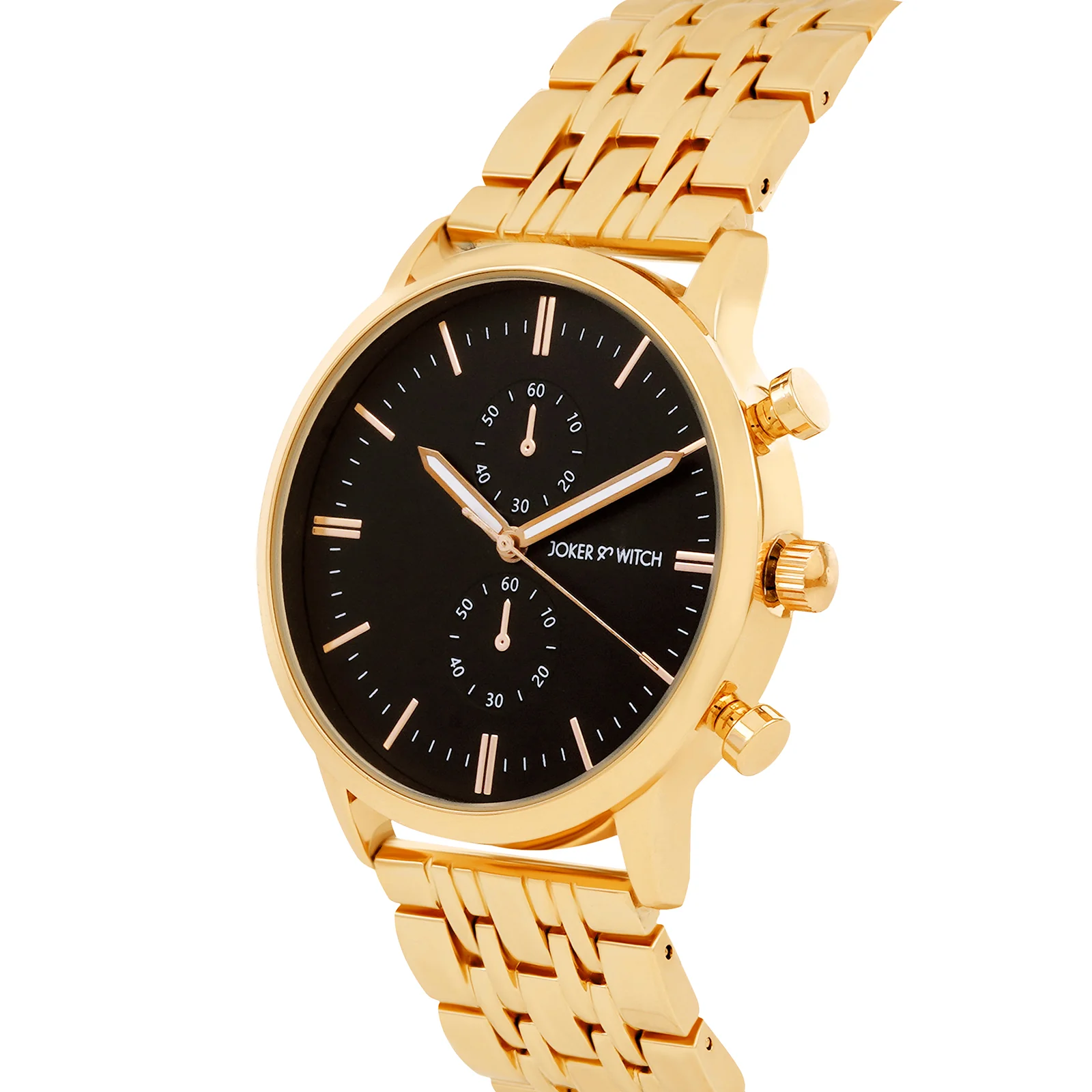 Niko Black Large Dial Gold Linked Chain Strap Men's Watch - Image 4