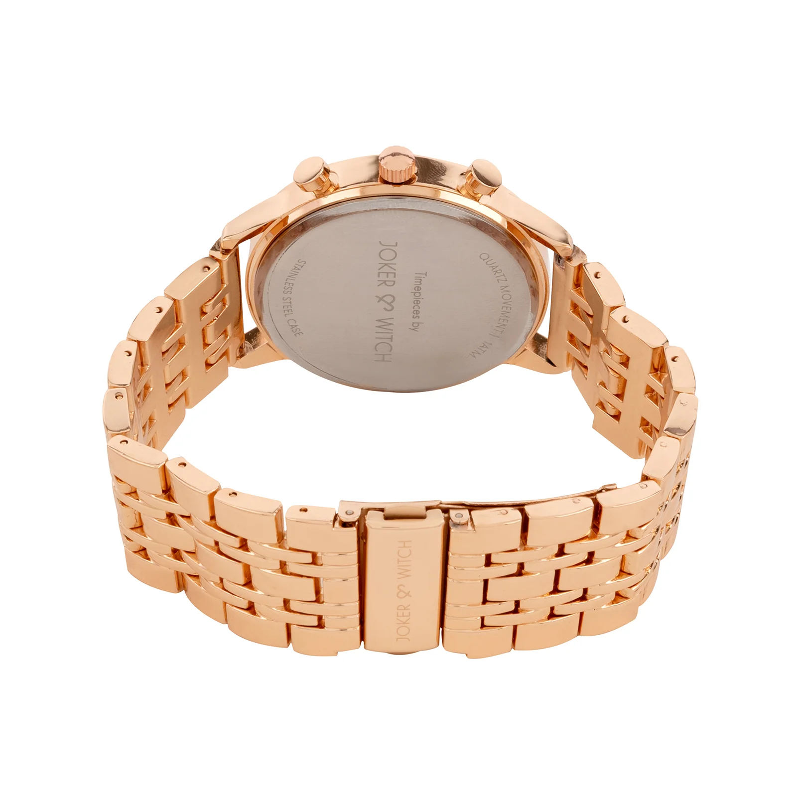 Niko Black Large Dial Rose Gold Linked Chain Strap Men's Watch - Image 6