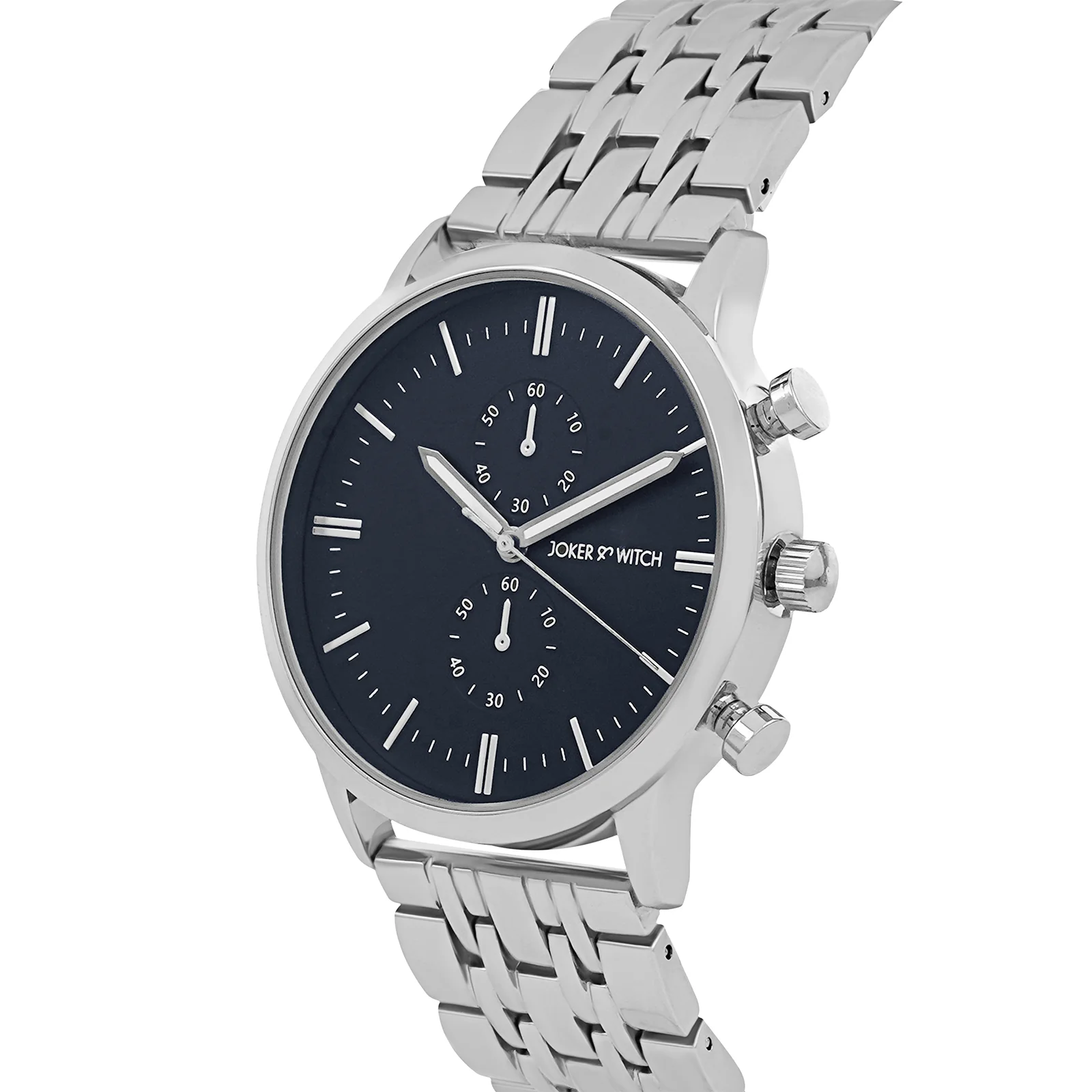 Niko Blue Large Dial Silver Linked Chain Strap Men's Watch - Image 3