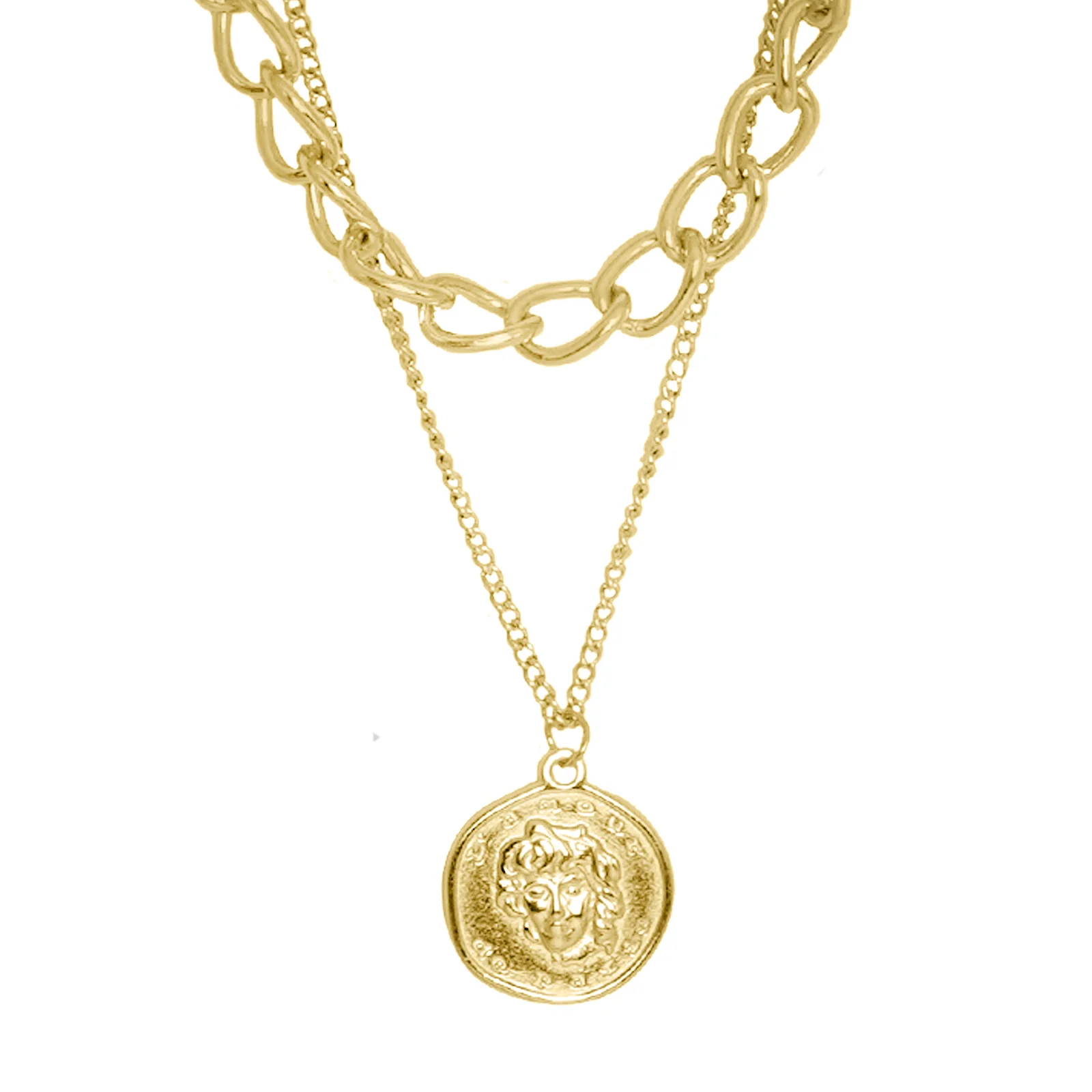 Nodo Chain Link Gold Layered Necklace - Image 4