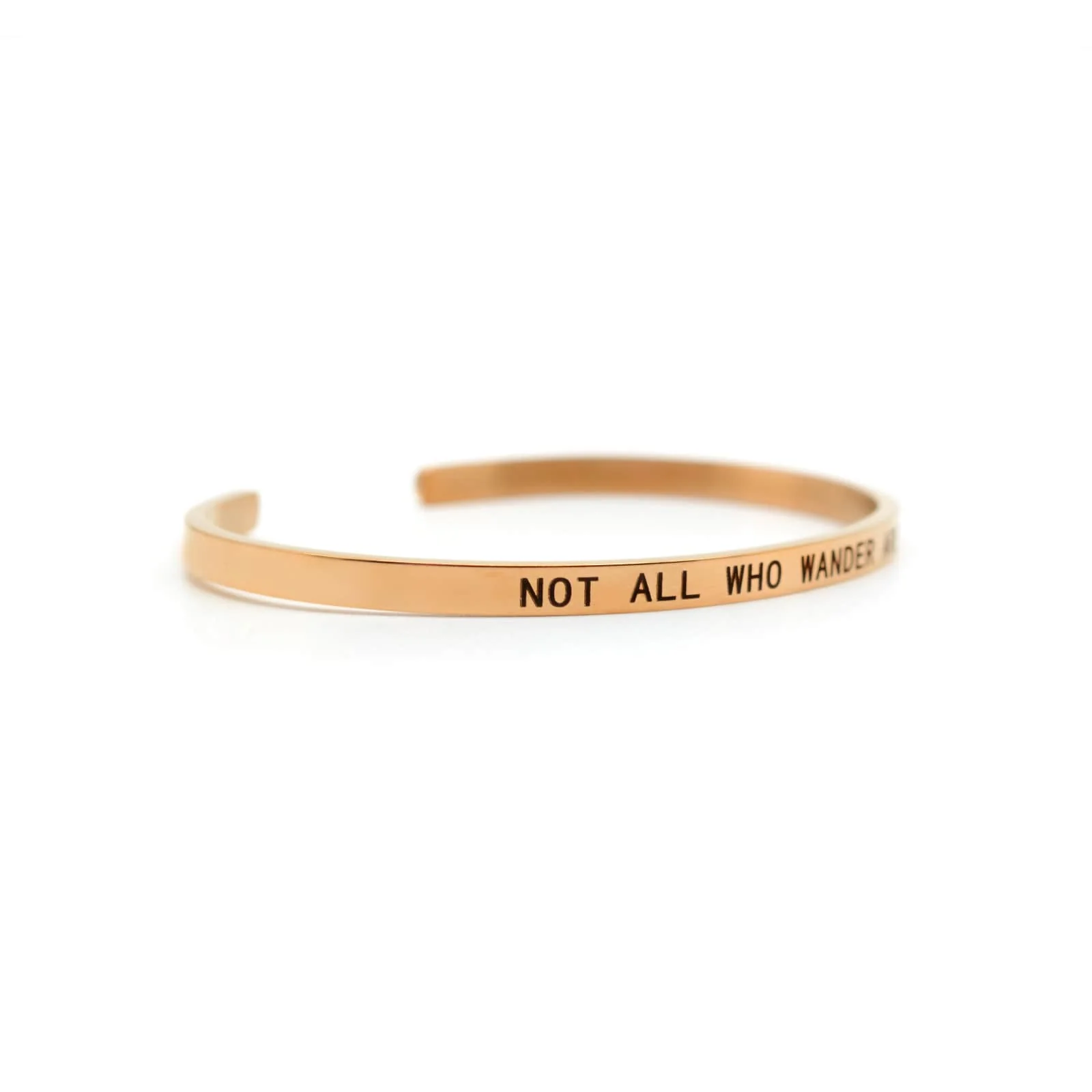 Not All Who Wander Are Lost Rose Gold Mantra Band - Image 3