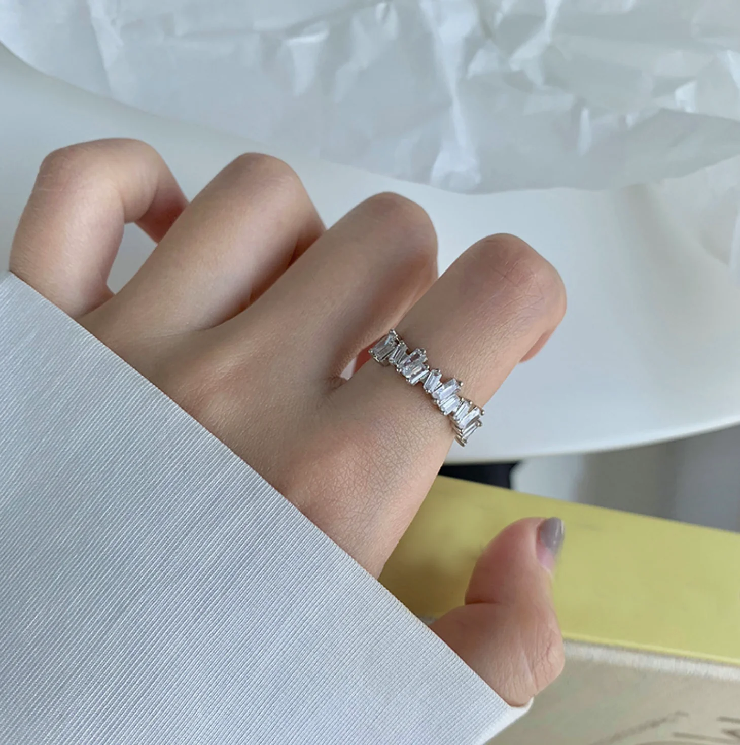 Ochi Dainty Silver Ring - Image 2