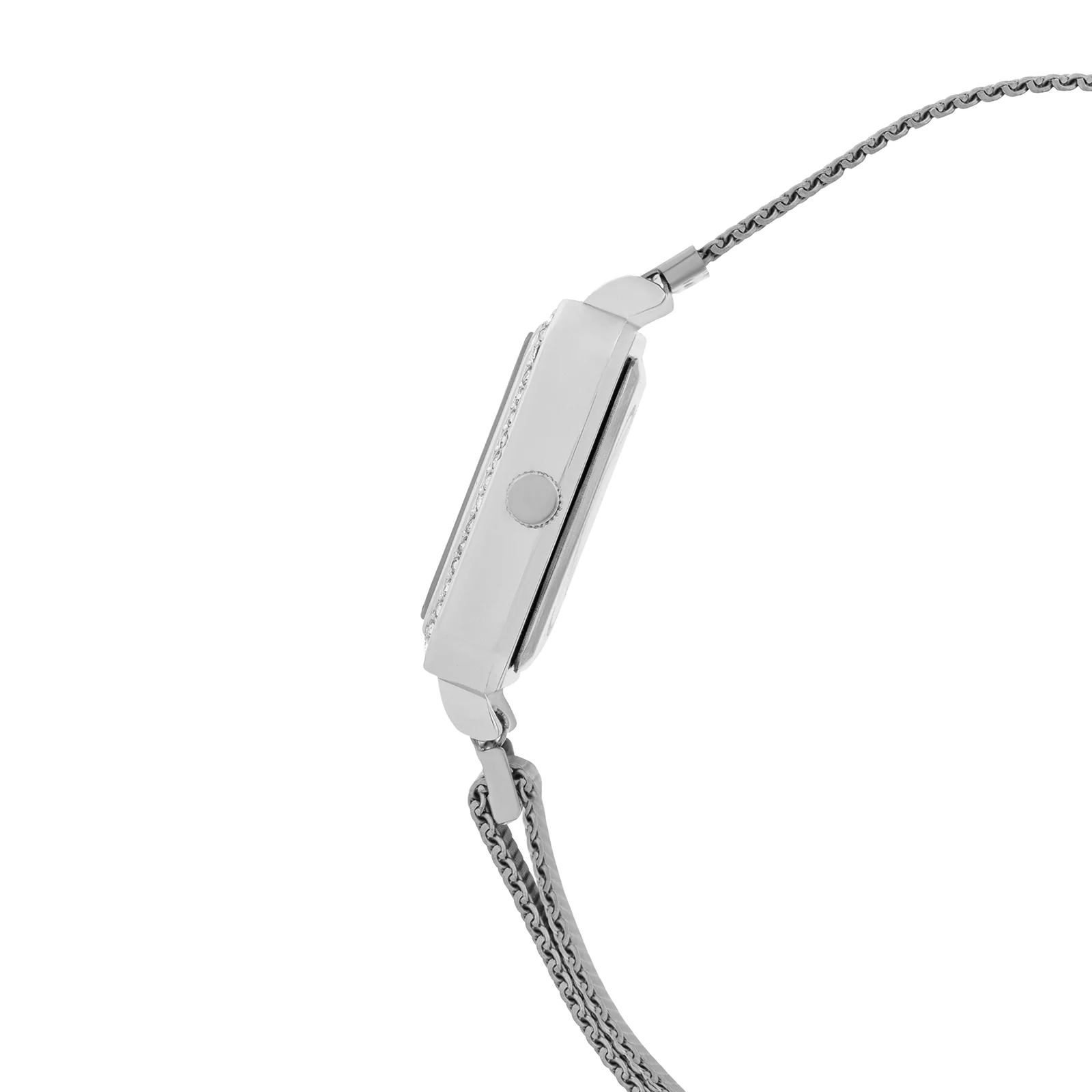 Octa Lavender Small Square Rhinestone Dial Silver Magnetic Strap Women's Watch - Image 5