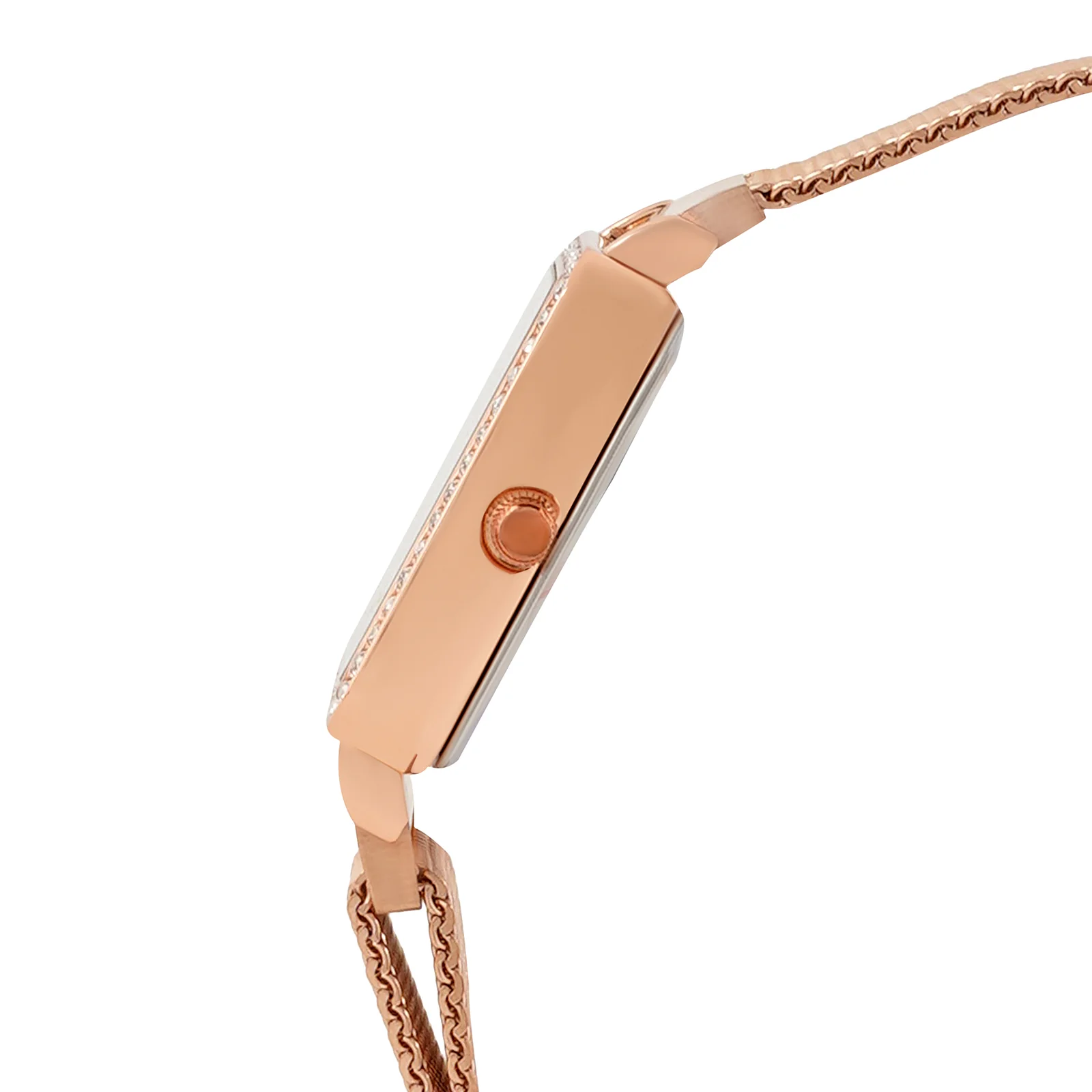 Octa White Small Square Rhinestone Dial Rose Gold Magnetic Strap Women's Watch - Image 5