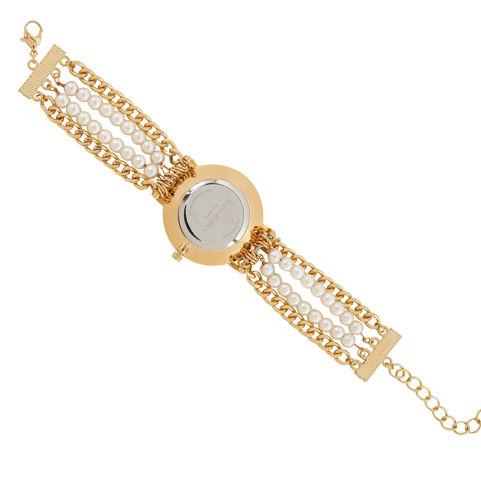 Odessa White MOP Medium Dial Gold Pearl Strap Women's Watch - Image 8