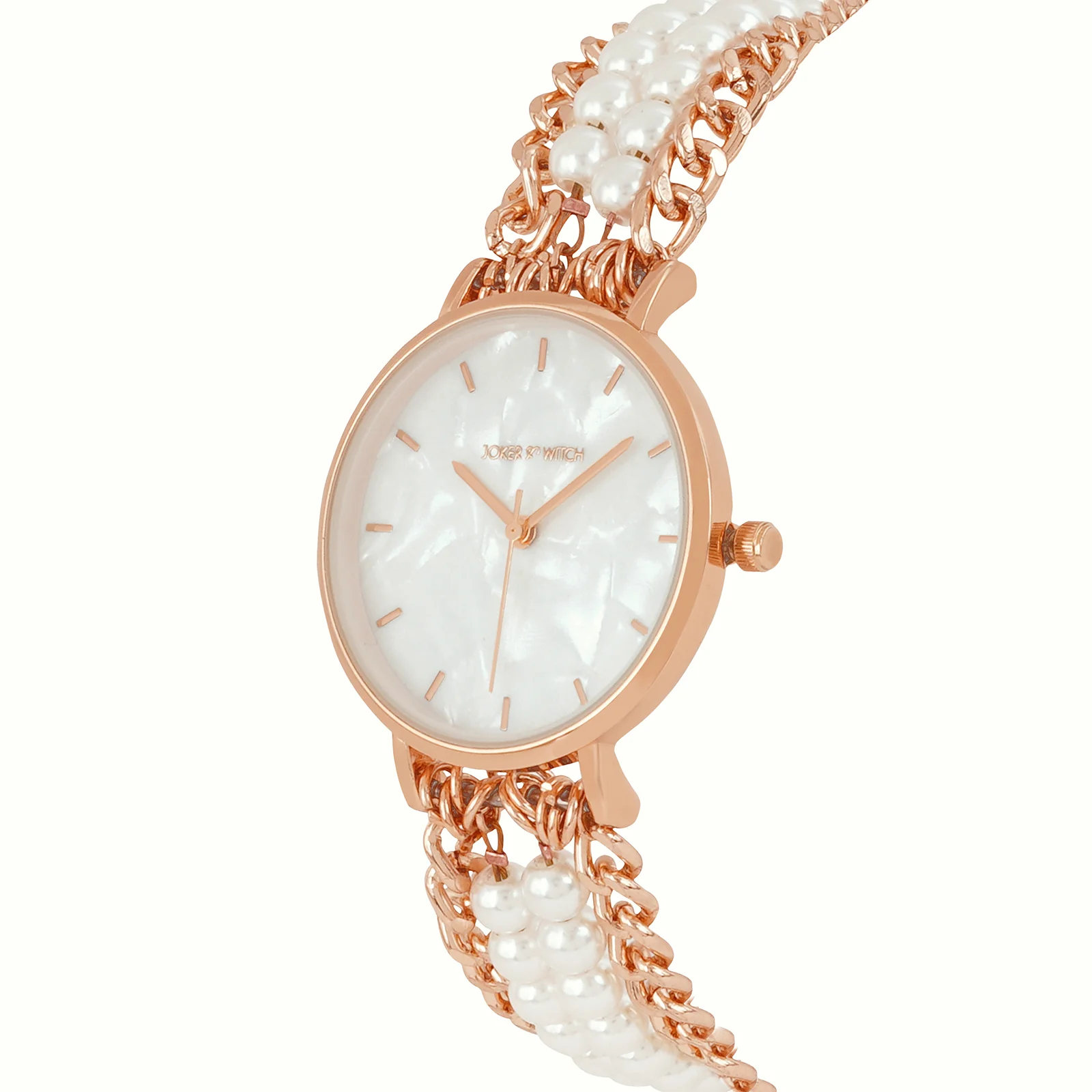 Odessa White MOP Medium Dial Rose Gold Pearl Strap Women's Watch - Image 5