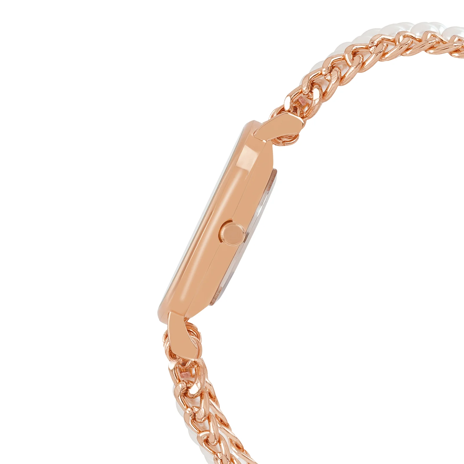 Odessa White MOP Medium Dial Rose Gold Pearl Strap Women's Watch - Image 6