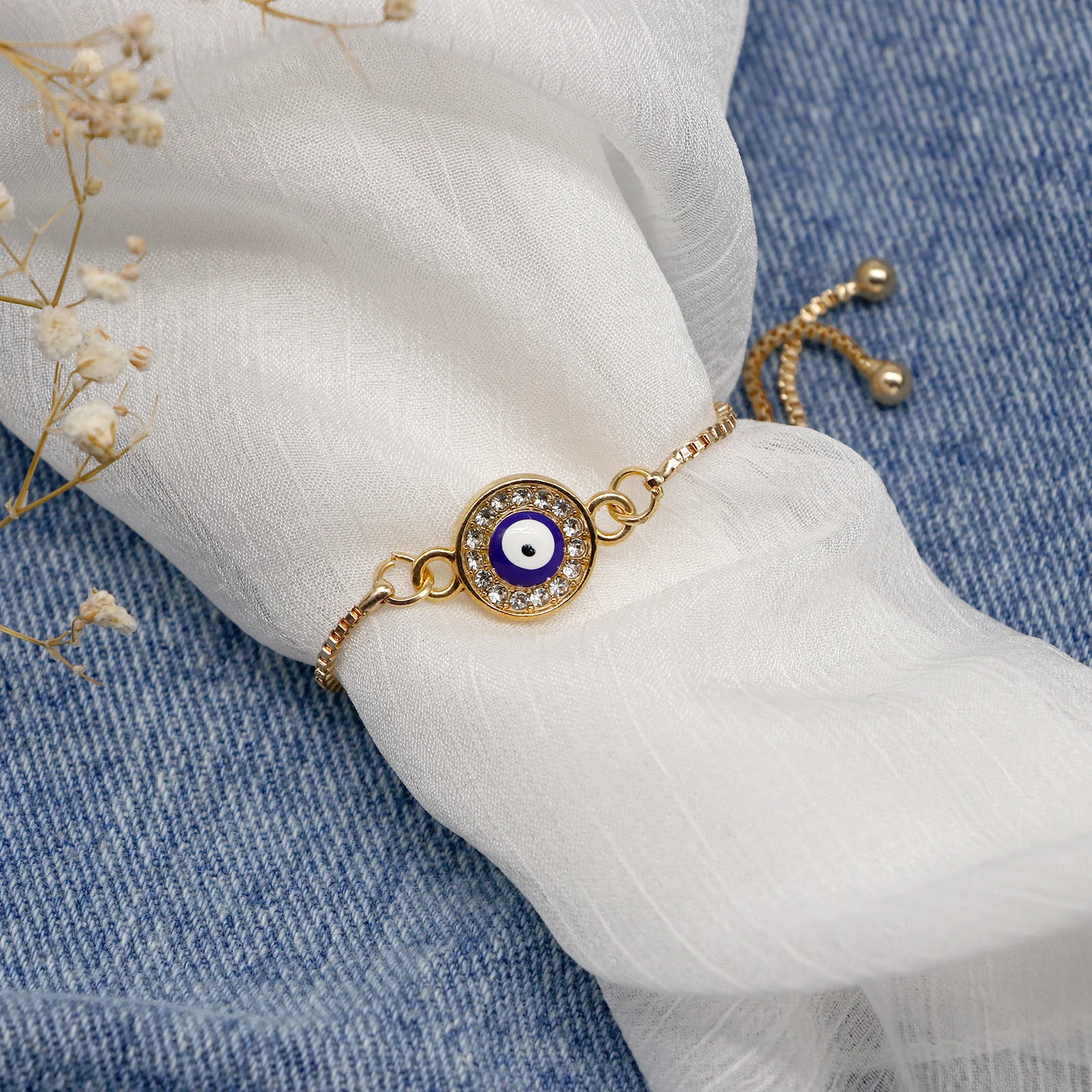 Ojo Evil Eye Gold Bracelet - Image 5