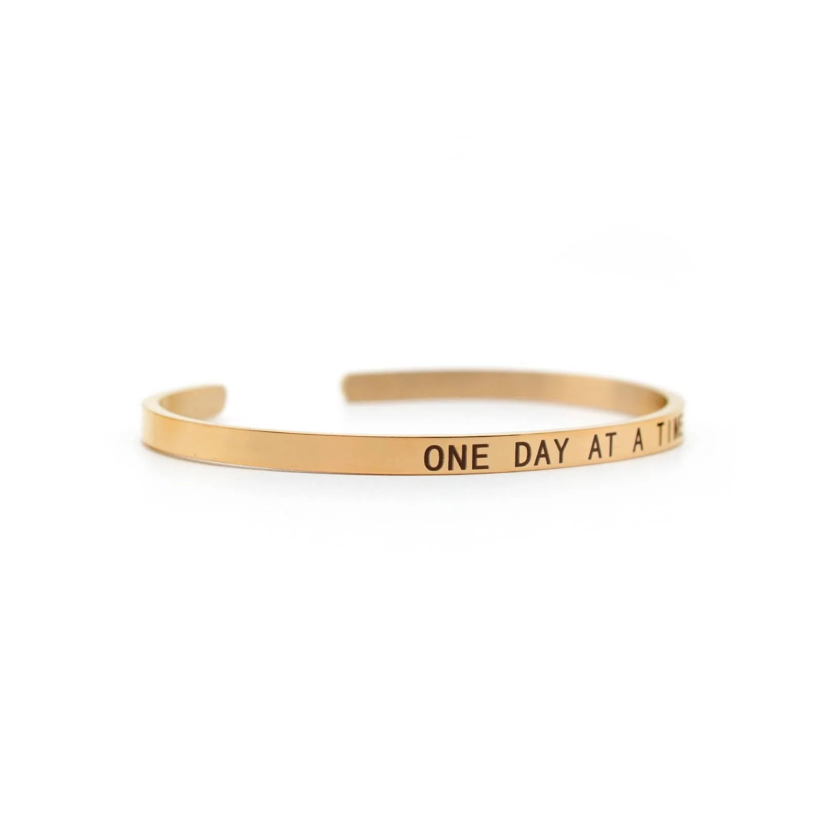 One Day At A Time Rose Gold Mantra Band - Image 3