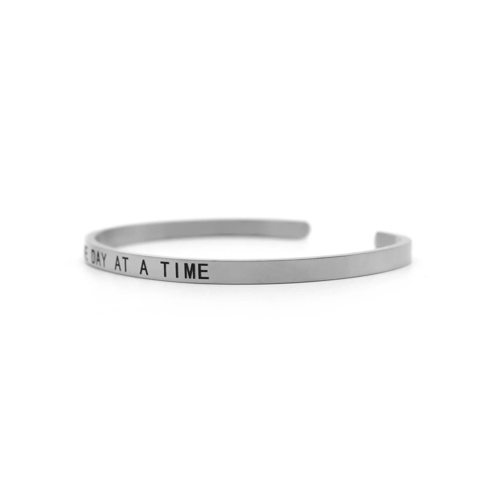 One Day At A Time Silver Mantra Band - Image 4