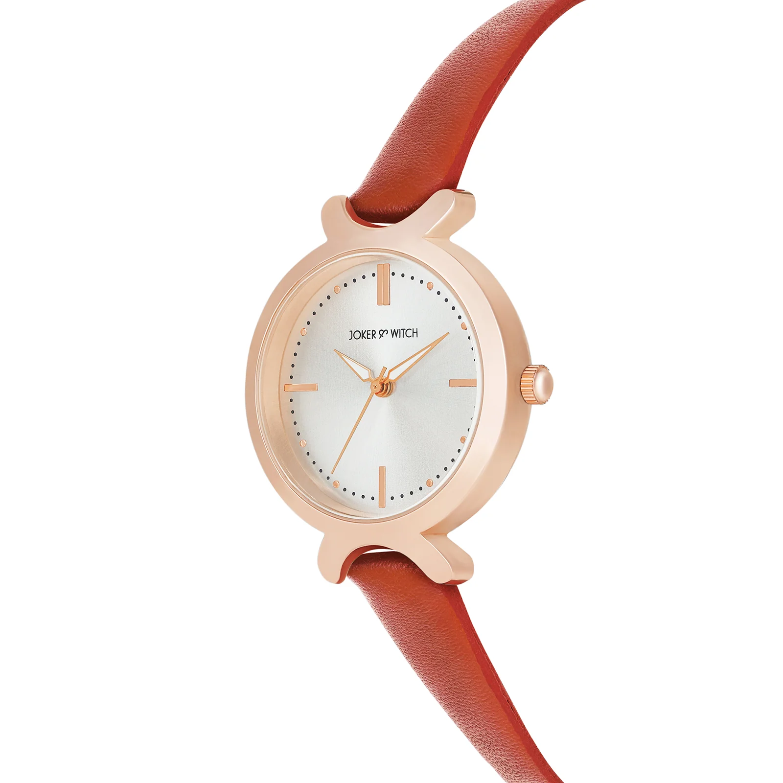 Opal Silver Sunray Medium Dial Brown PU Strap Women's Watch - Image 4