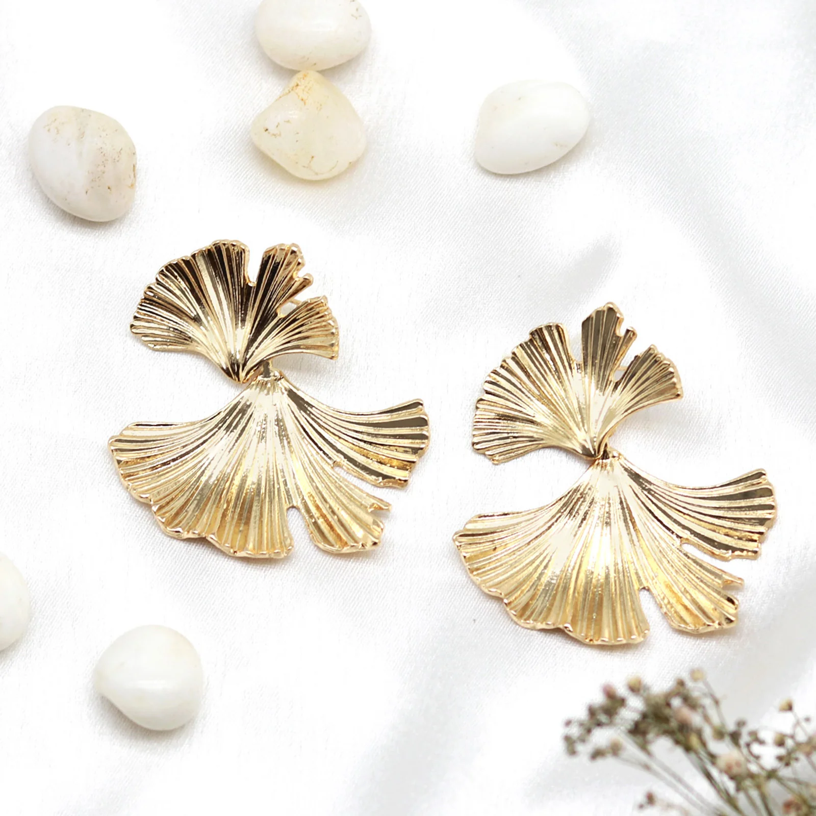 Organic Gold Earrings - Image 2