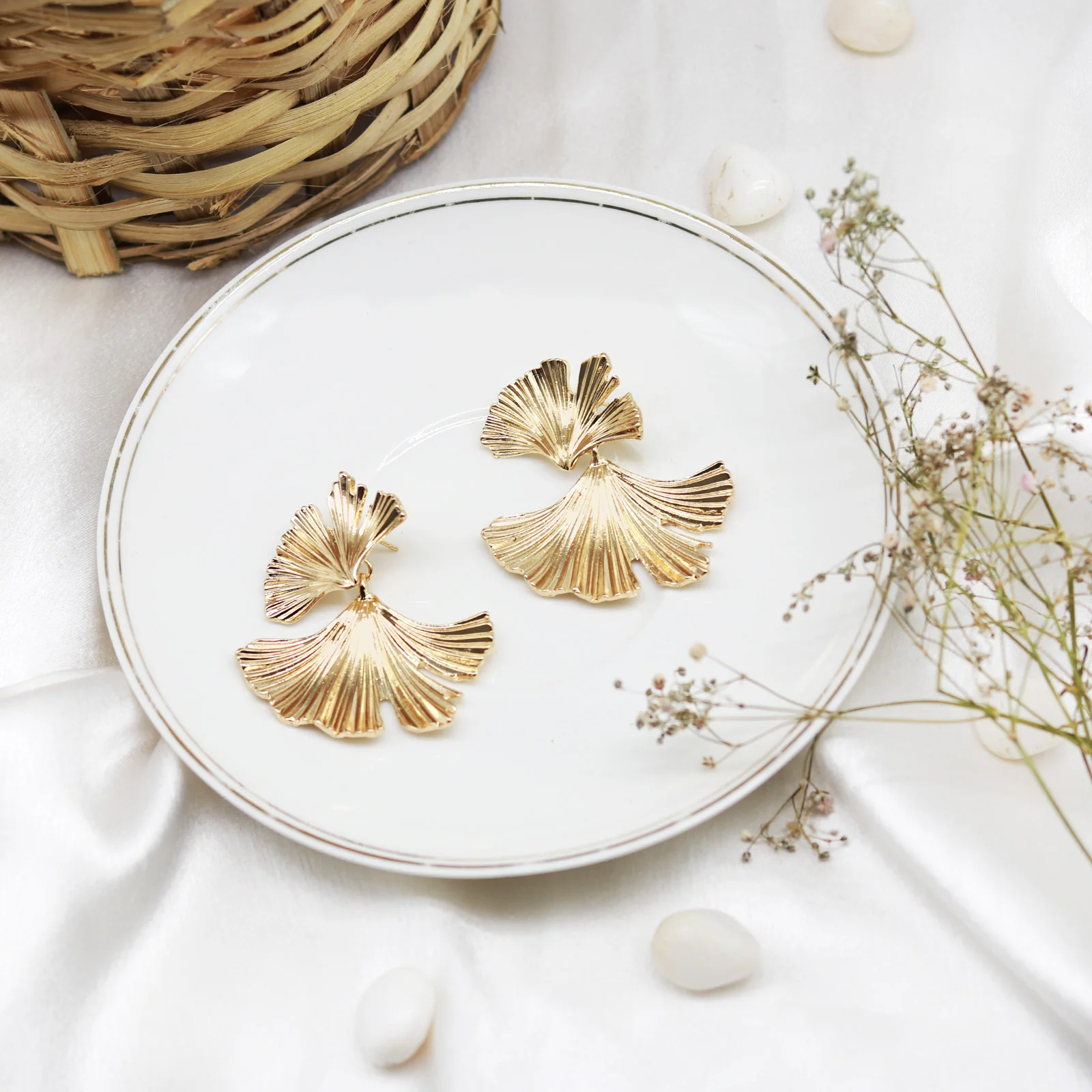 Organic Gold Earrings - Image 7