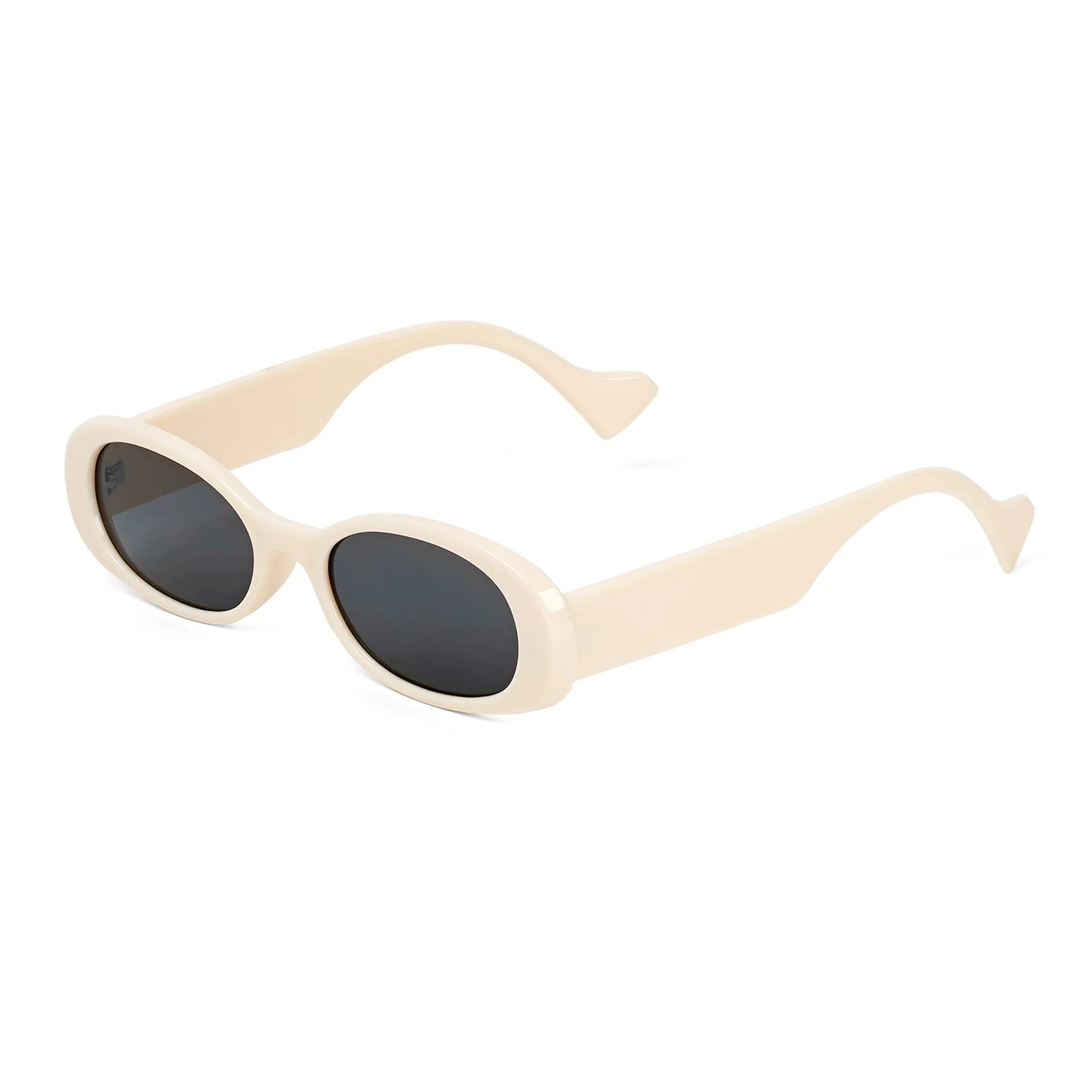 Ovalina Cream Rectangular Sunglasses - Image 4