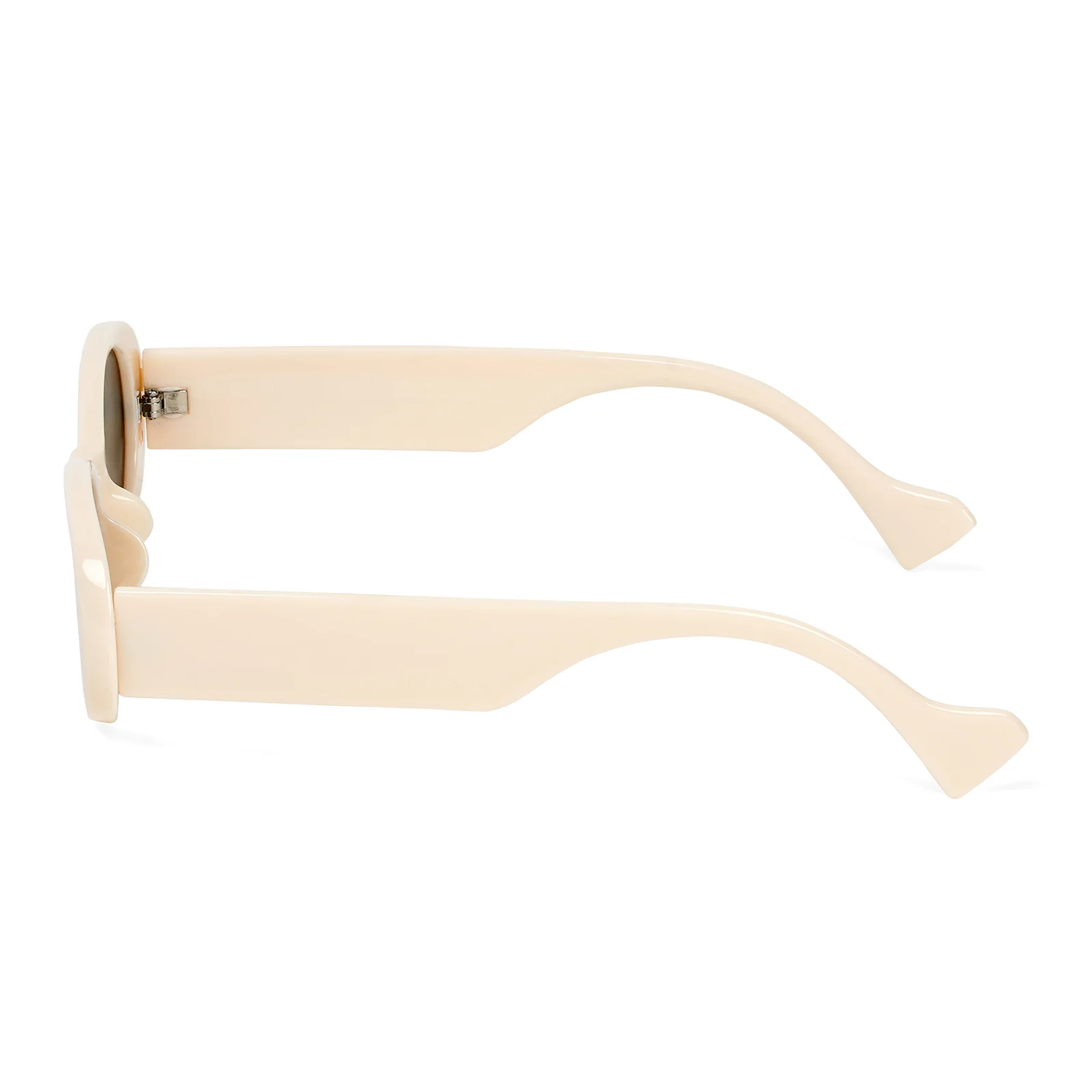 Ovalina Cream Rectangular Sunglasses - Image 5