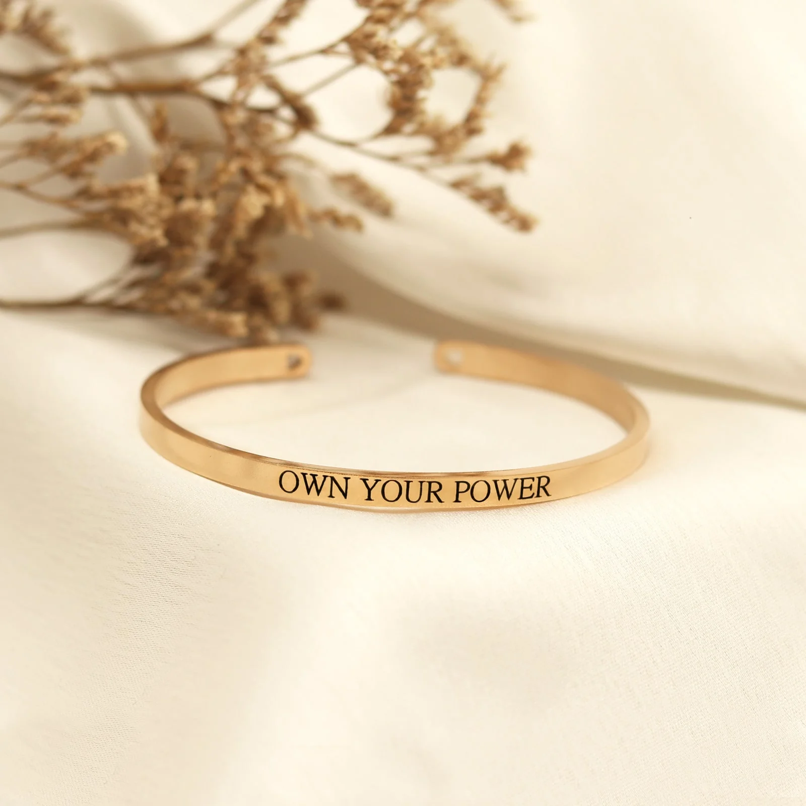 Own Your Power Rose Gold Mantra Band - Image 2