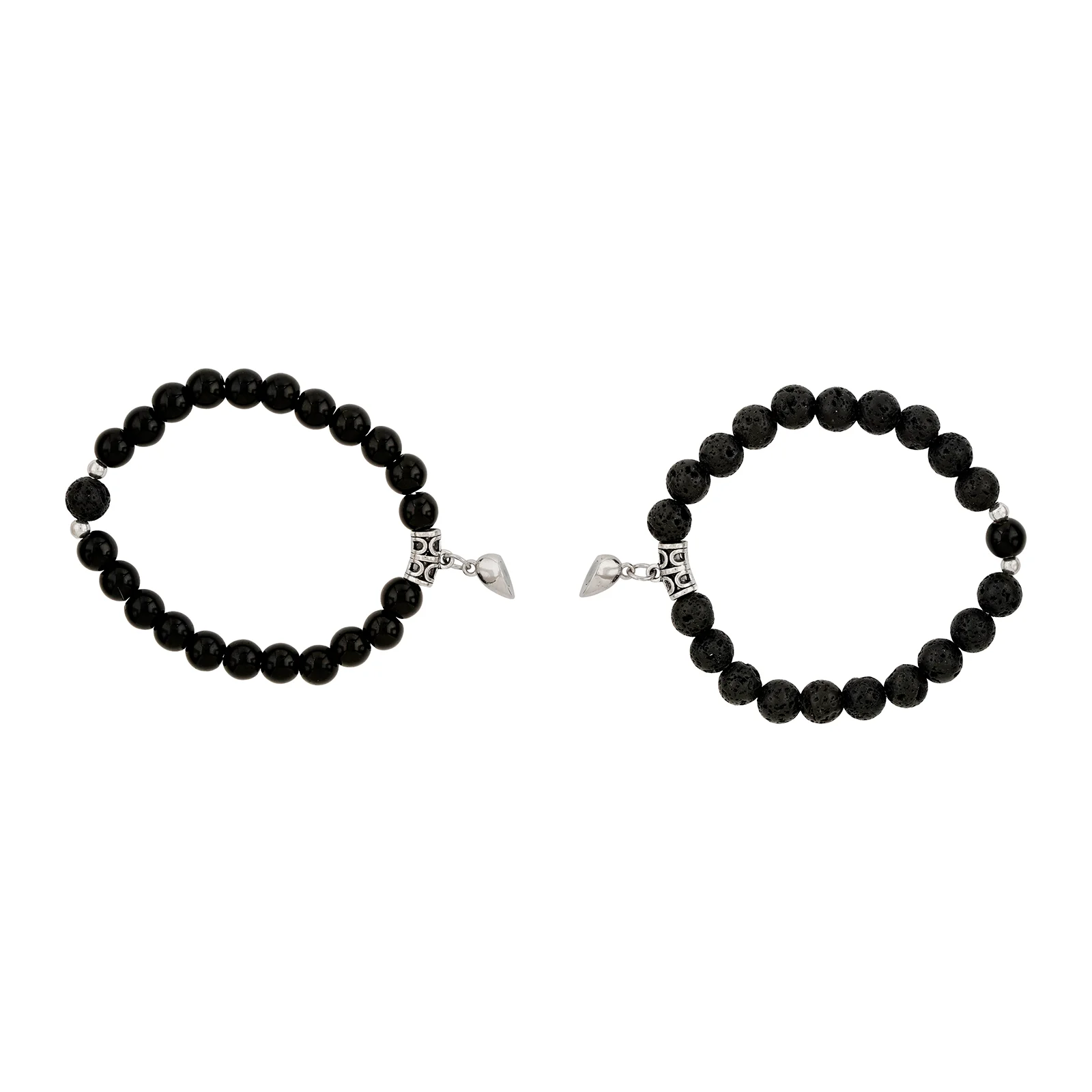 Paper Rings Black Couple Beaded Bracelet - Image 4