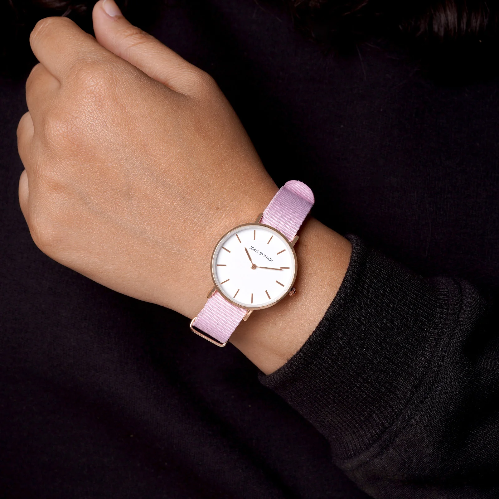 Paris White Medium Dial Pink Nato Strap Women's Watch - Image 3