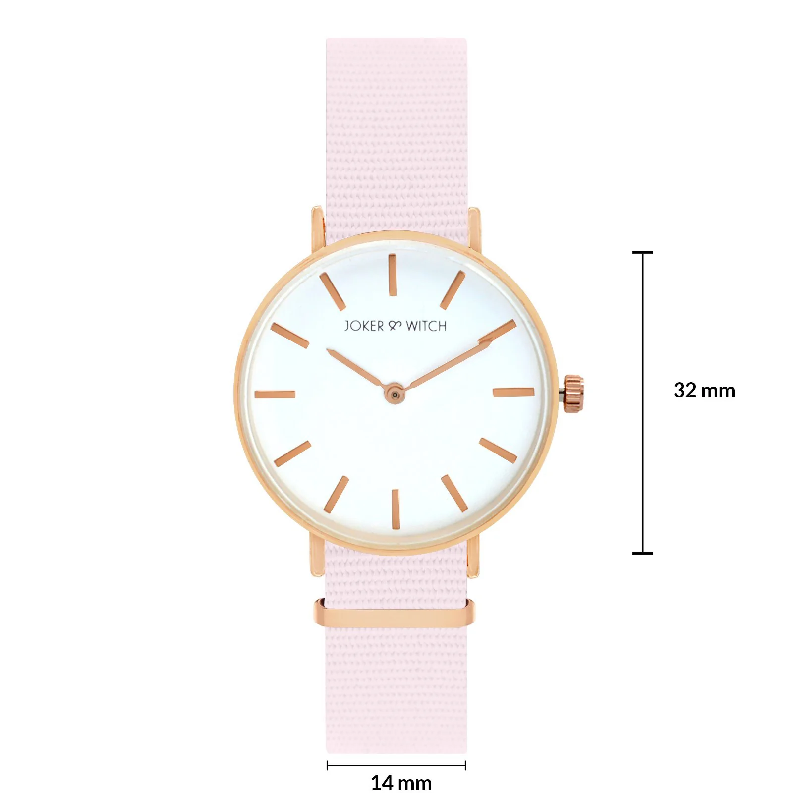 Paris White Medium Dial Pink Nato Strap Women's Watch - Image 6