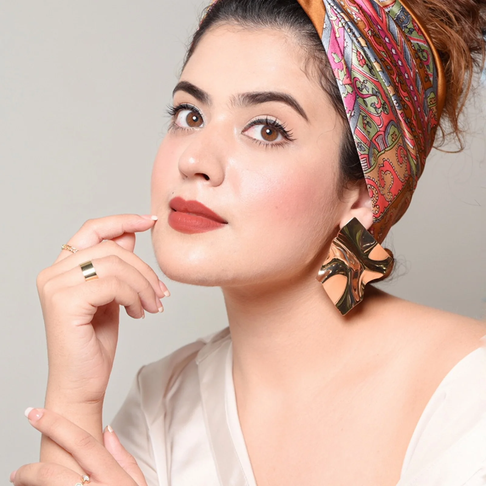 Crumple Party Statement Earrings - Image 2