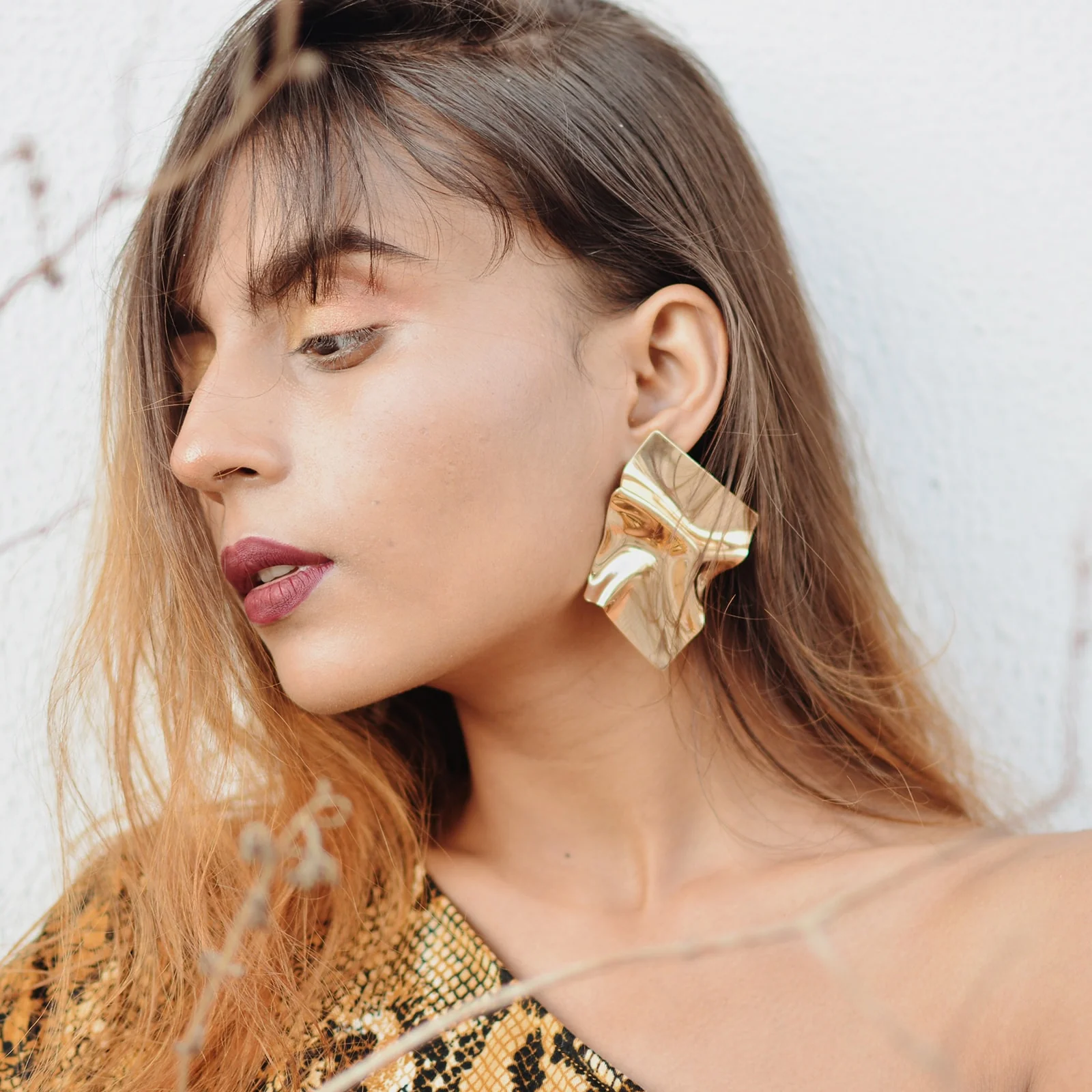 Crumple Party Statement Earrings - Image 3